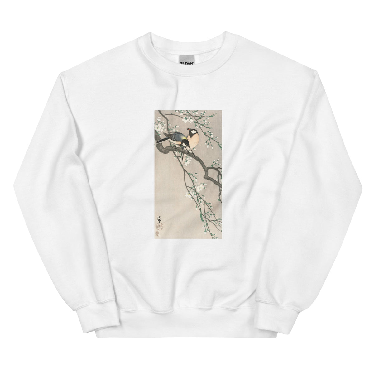 White Sweater Tits On Cherry Branch Essential