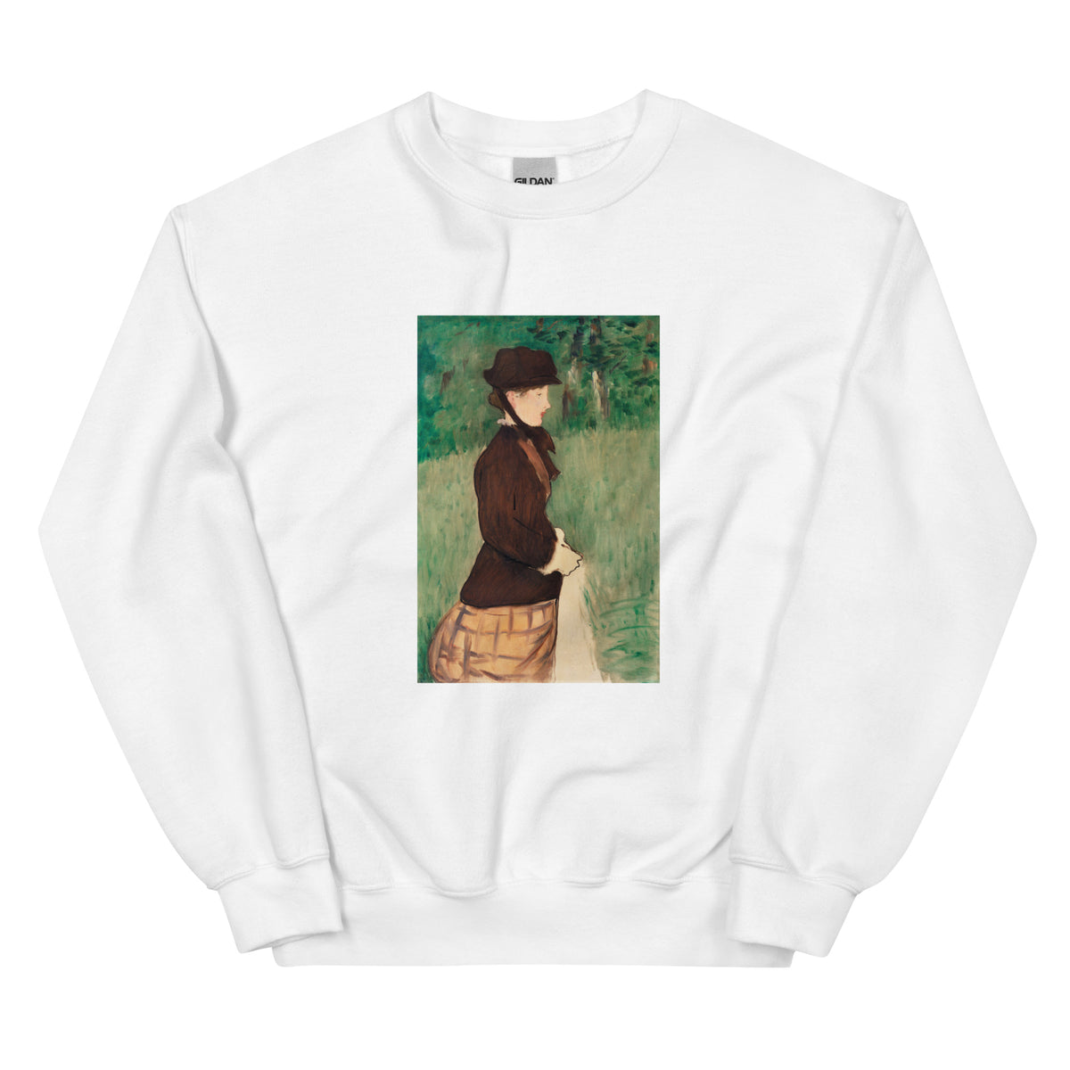White Sweater Young Woman In A Garden Jeune Femme Dans Un Jardin Painting In High Resolution Essential