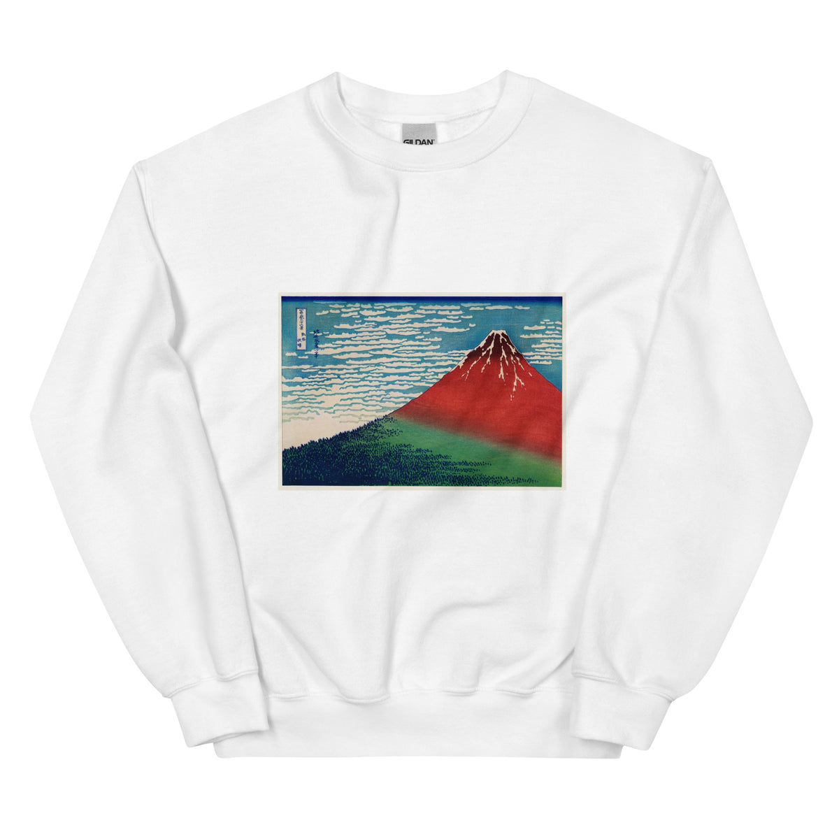 White Sweater Katsushika Hokusai S Fine Wind Clear Morning A Famous Traditional Japanese Ukyio-E Style Illustration Of Mount Fuji Essential