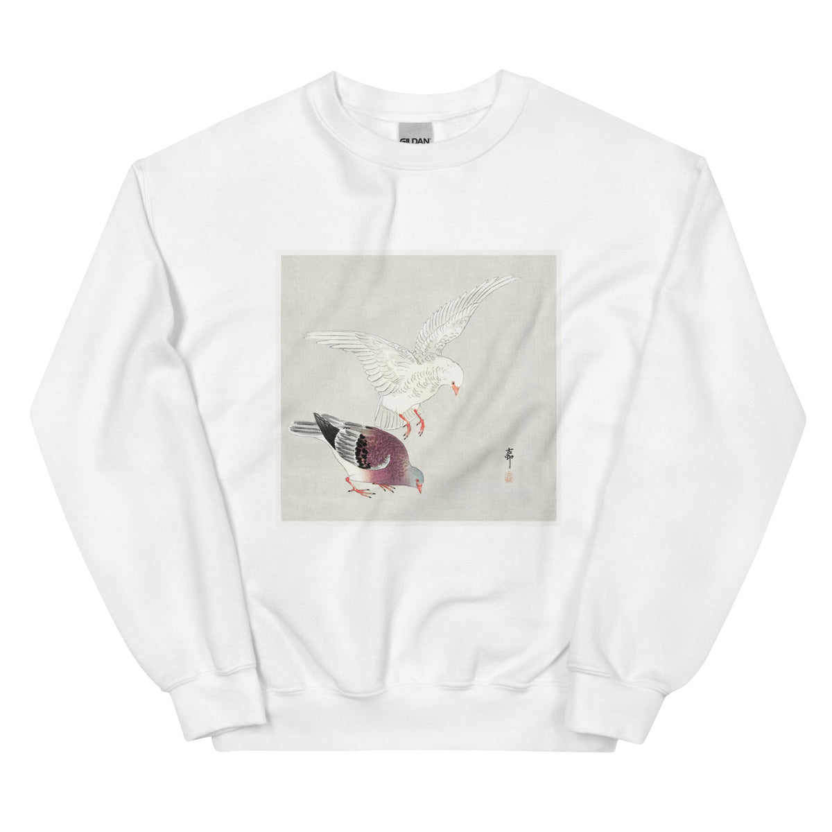 White Sweater Two Pigeons - Ohara Koson 1877 Essential
