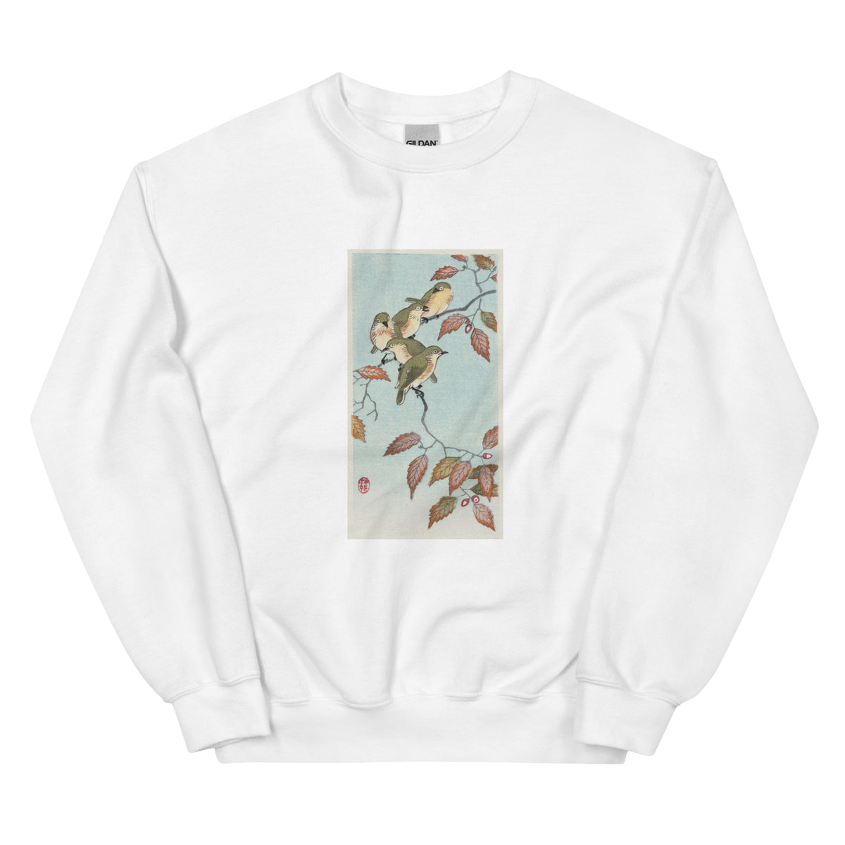 White Sweater Birds On A Branch - Ohara Koson 1900 Essential