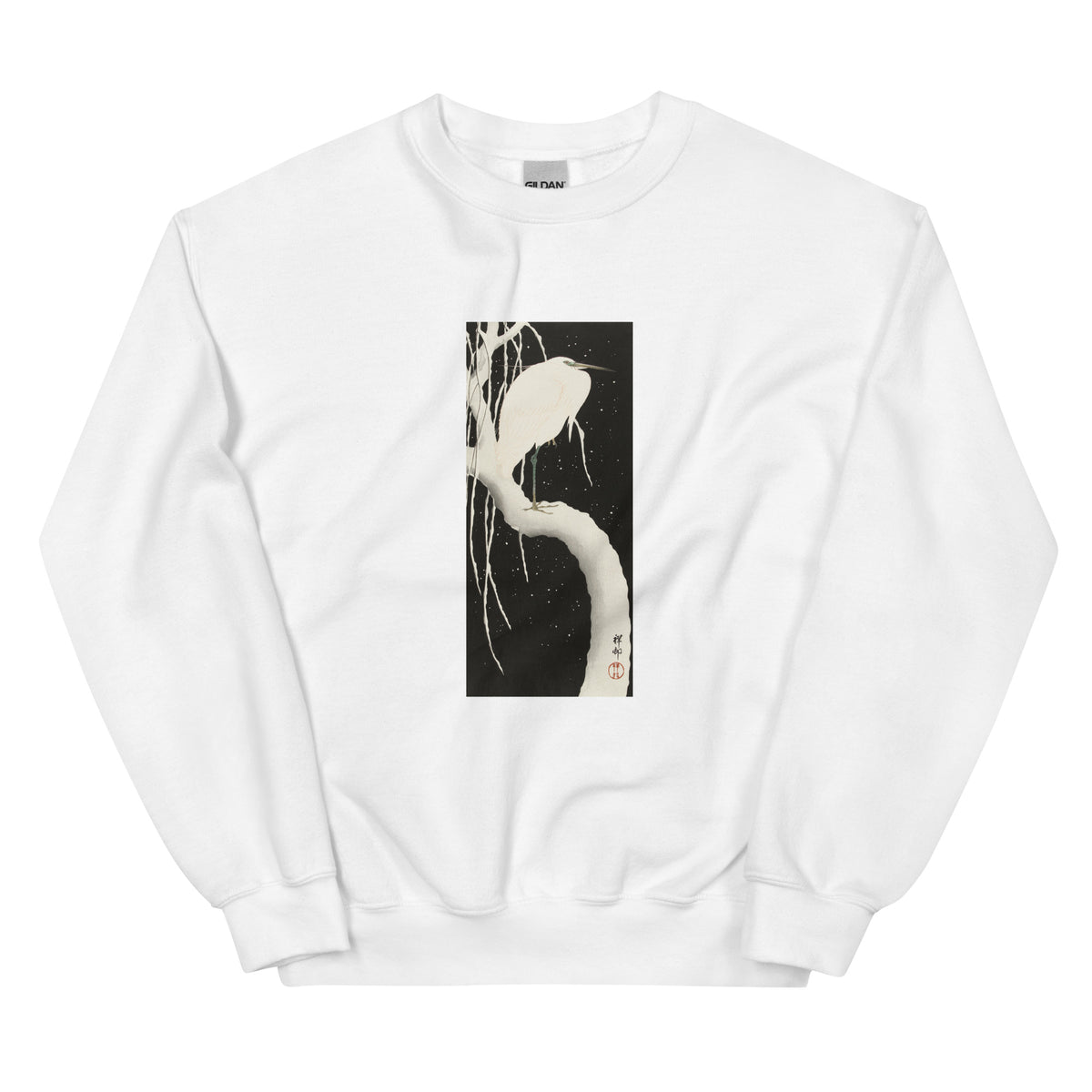 White Sweater Heron In Snow Essential
