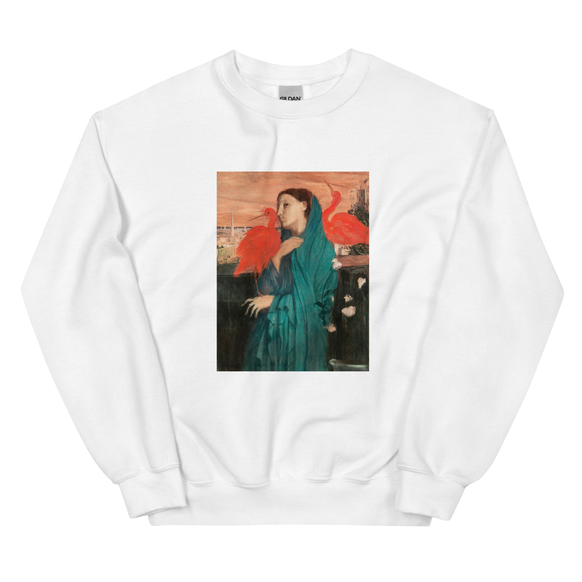 White Sweater Young Woman With Ibis Painting In High Resolution Essential