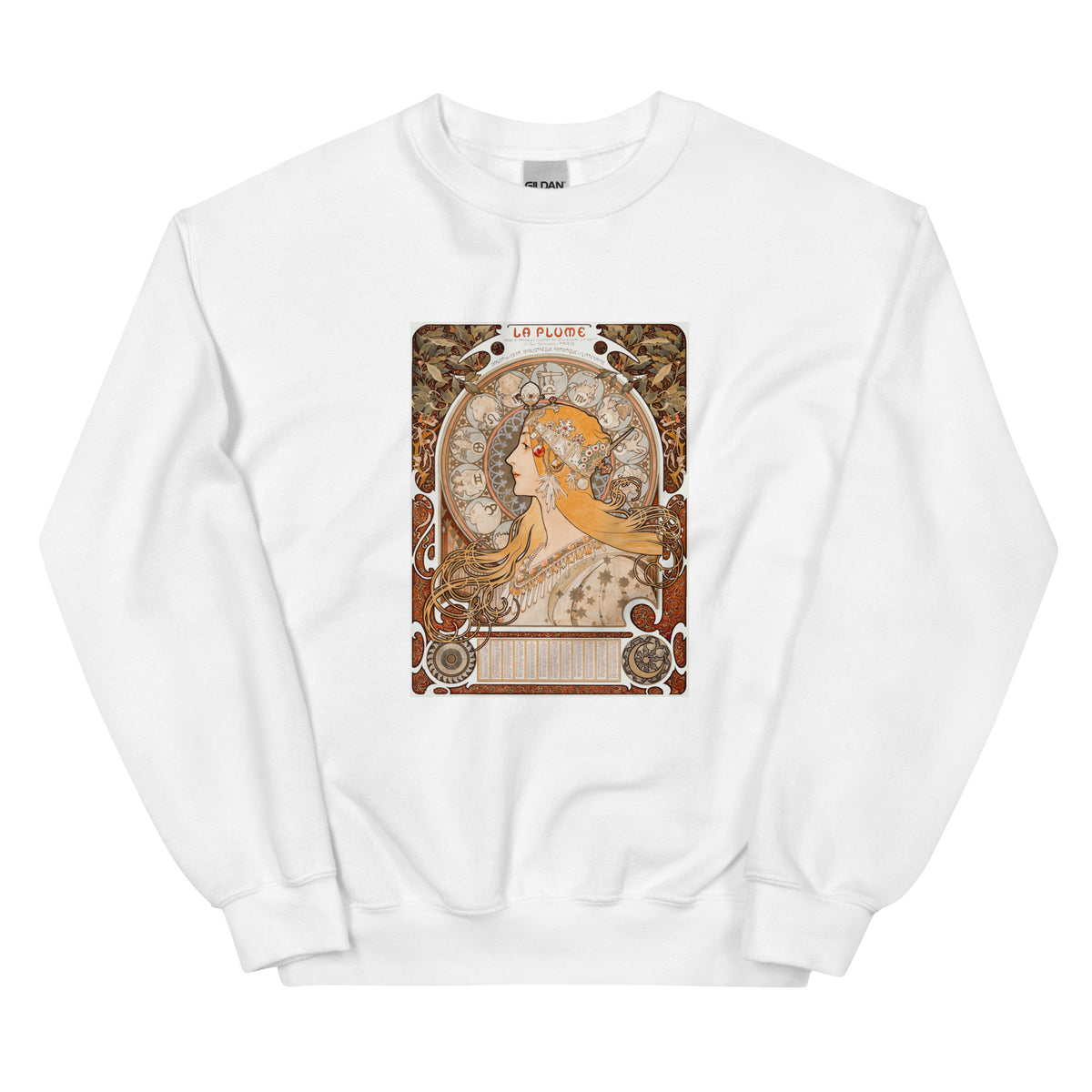 White Sweater Alphonse Maria Mucha S Zodiaque Or La Plume Famous Art Nouveau Artwork Essential