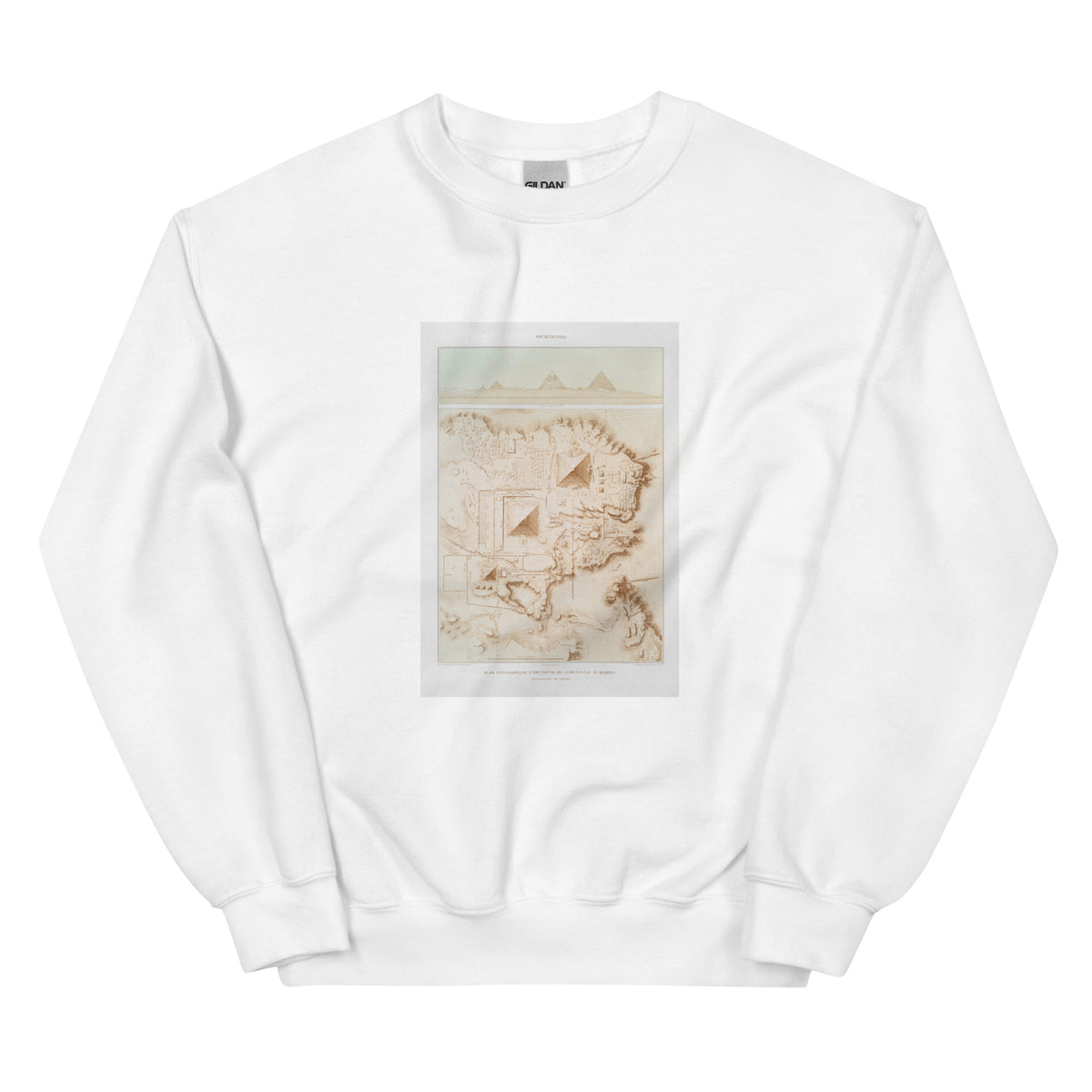 White Sweater Topographic Map Of Part Of The Memphite Necropolis Pyramids Of Giza Essential