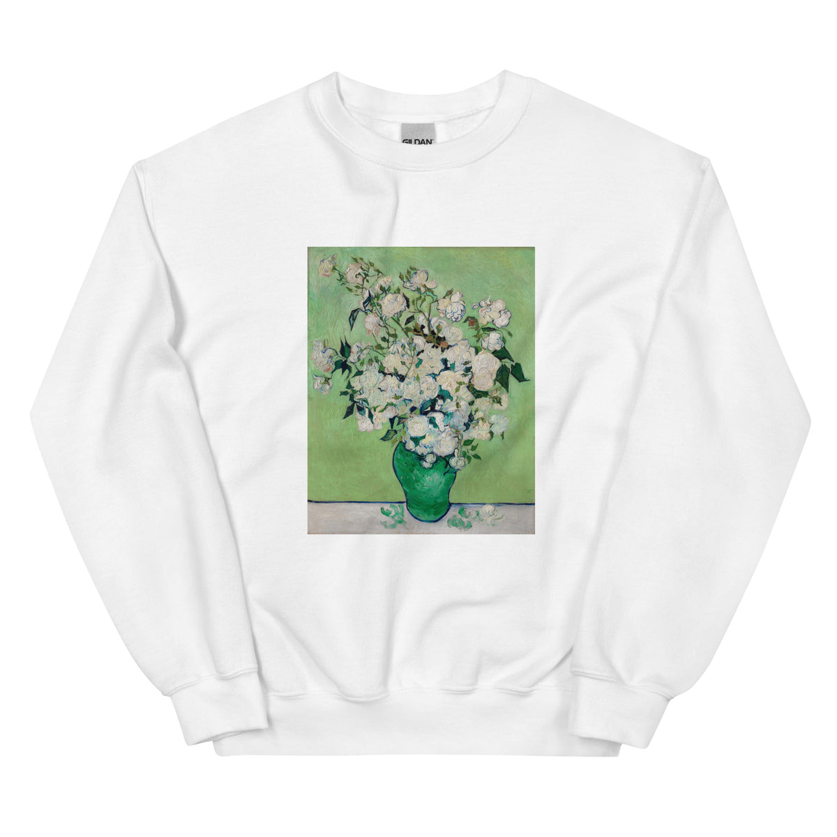 White Sweater Roses Van Gogh Met Essential