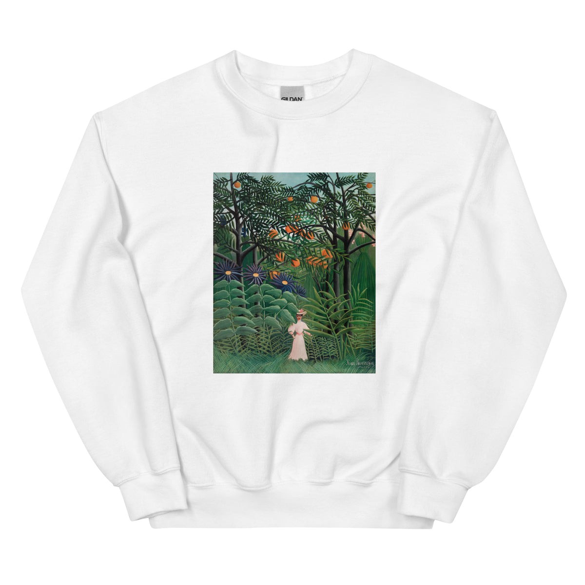 White Sweater Woman Walking In An Exotic Forest Femme Se Promenant Dans Une Foret Exotique Essential