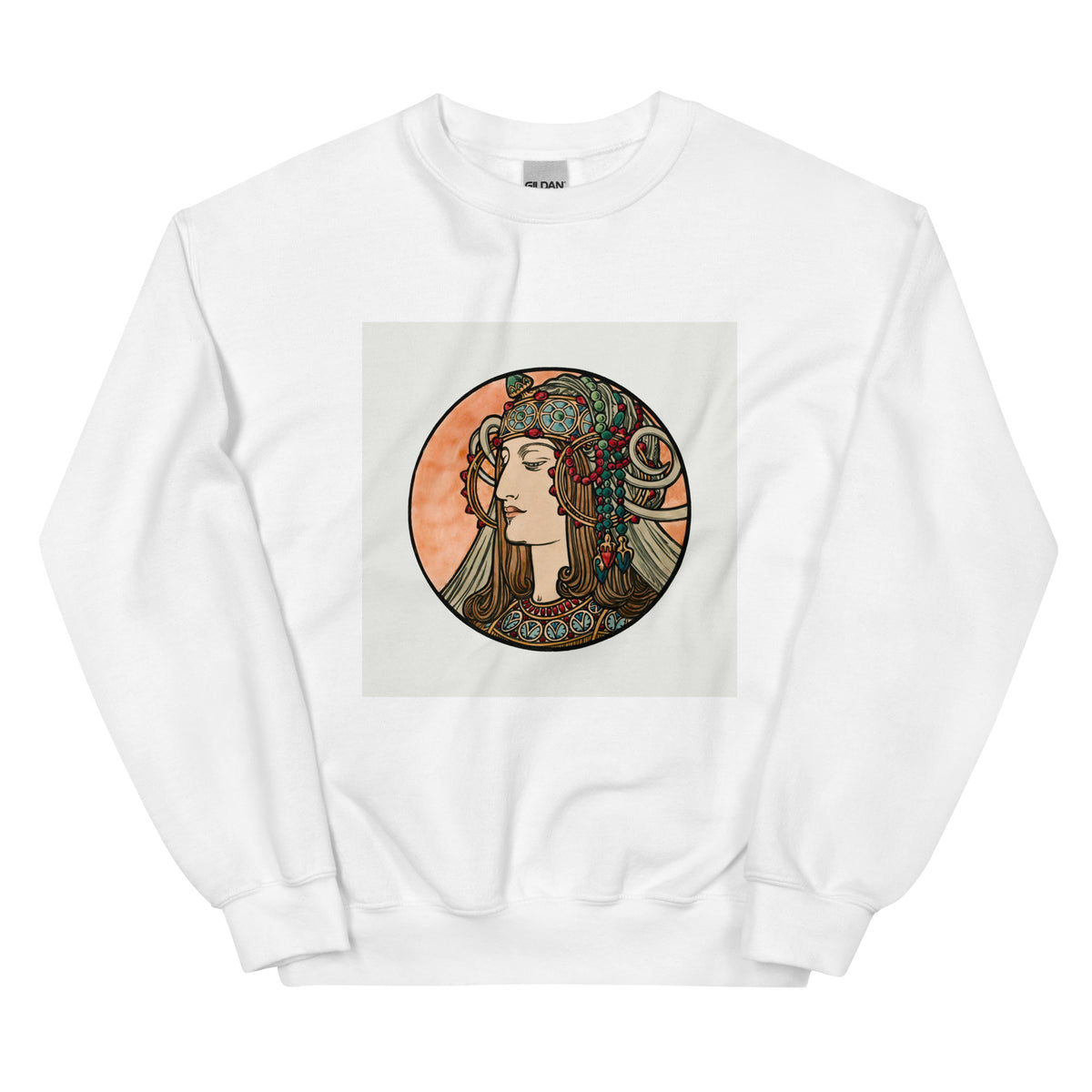 White Sweater Stained Glass Fouquet Mucha VI Essential