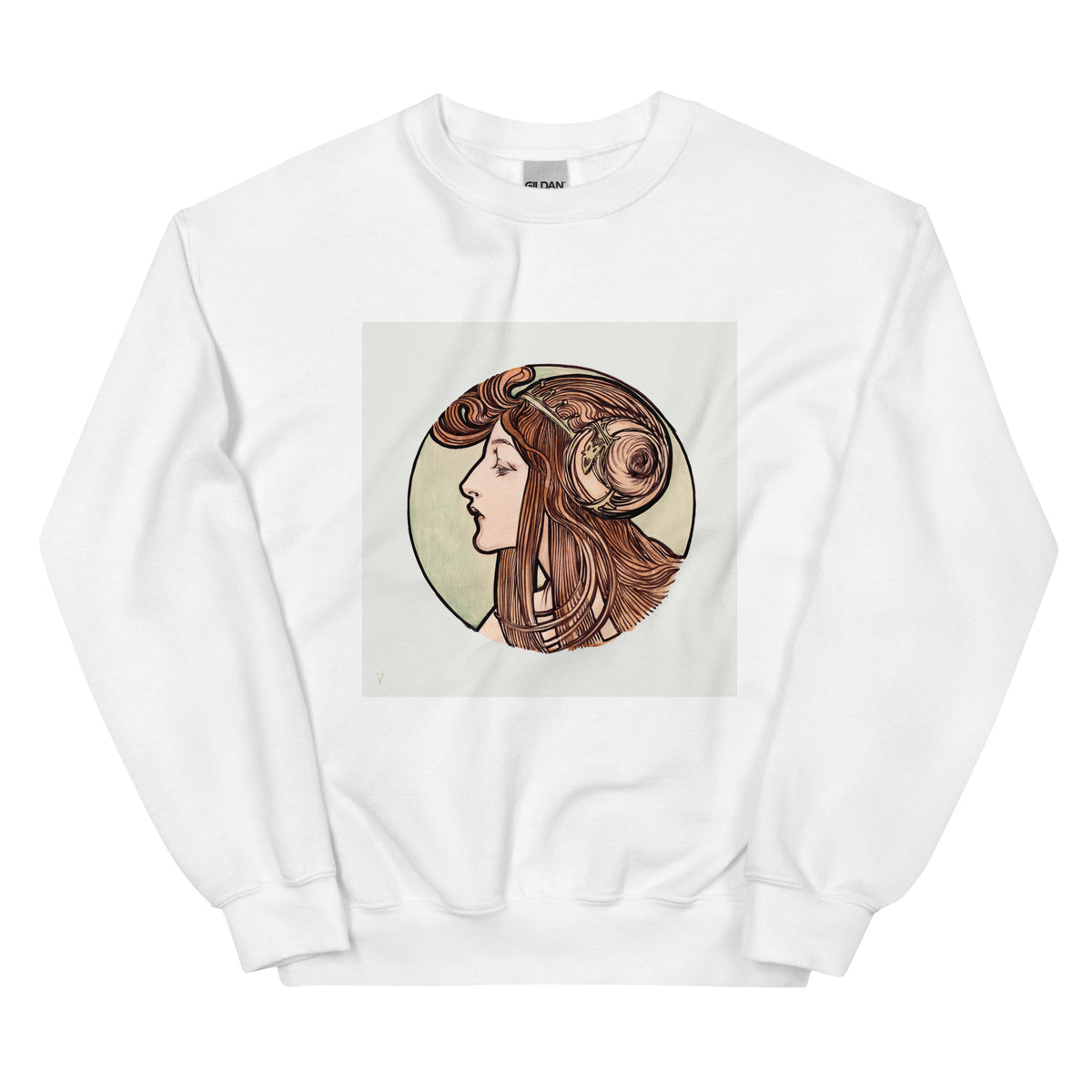 White Sweater Stained Glass Fouquet Mucha VII Essential