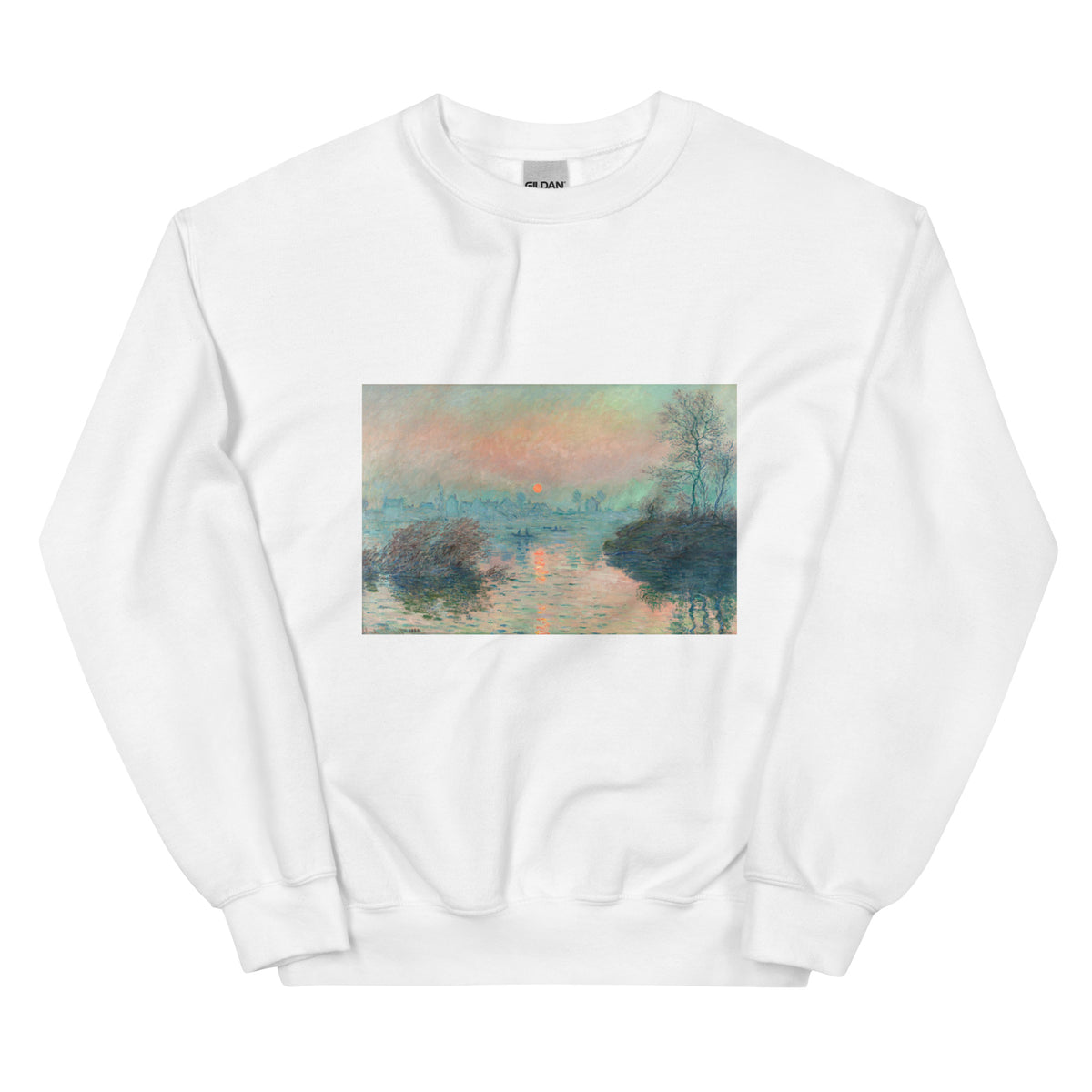 White Sweater Sun Setting On The Seine At Lavacourt Claude Monet High Resolution Famous Painting Essential