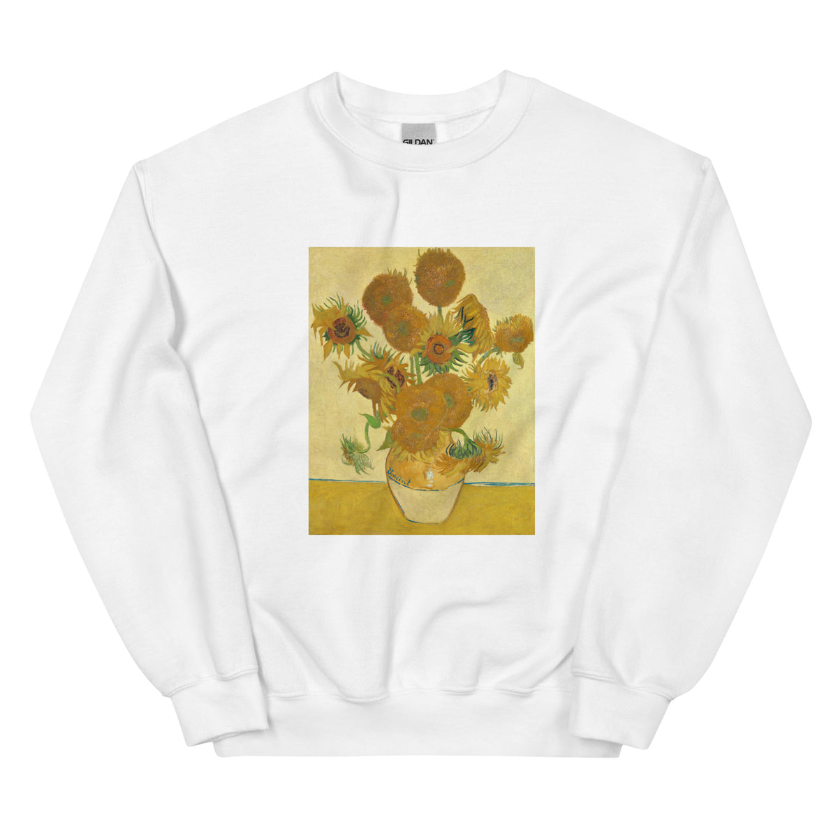 White Sweater Vincent Van Gogh S Sunflowers Famous Still Life Painting Essential