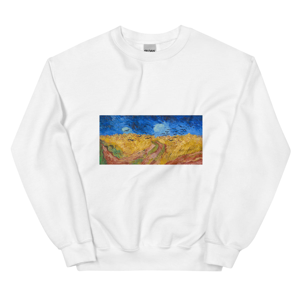 White Sweater Vincent Van Gogh S Wheatfield With Crows Famous Landscape Painting Essential