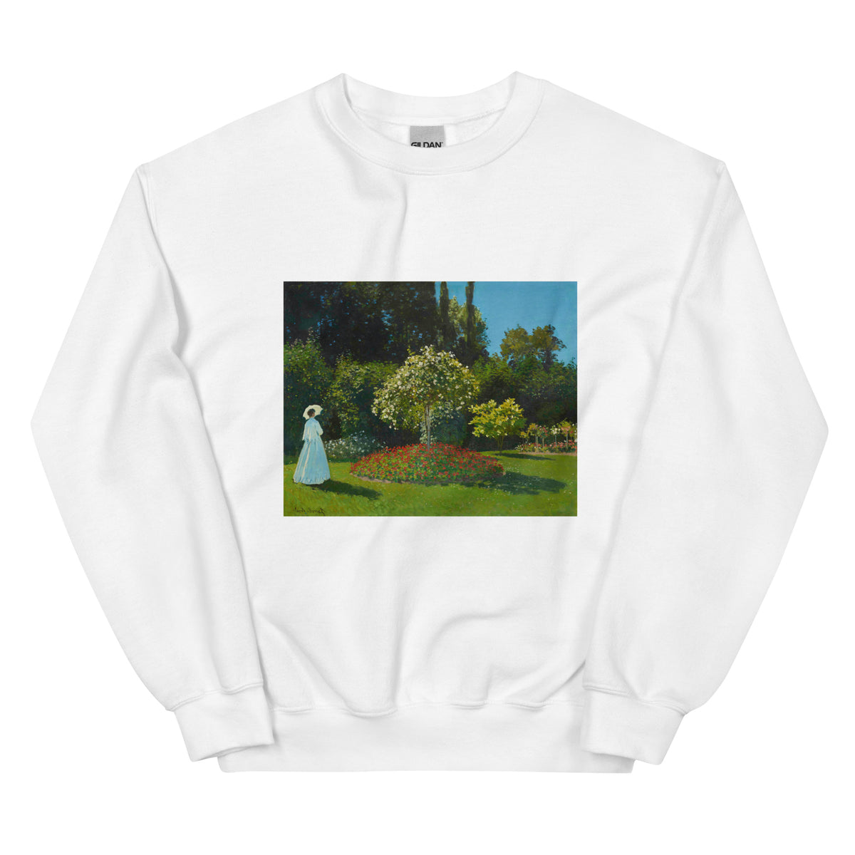 White Sweater Claude Monet S Lady In The Garden Famous Painting Essential