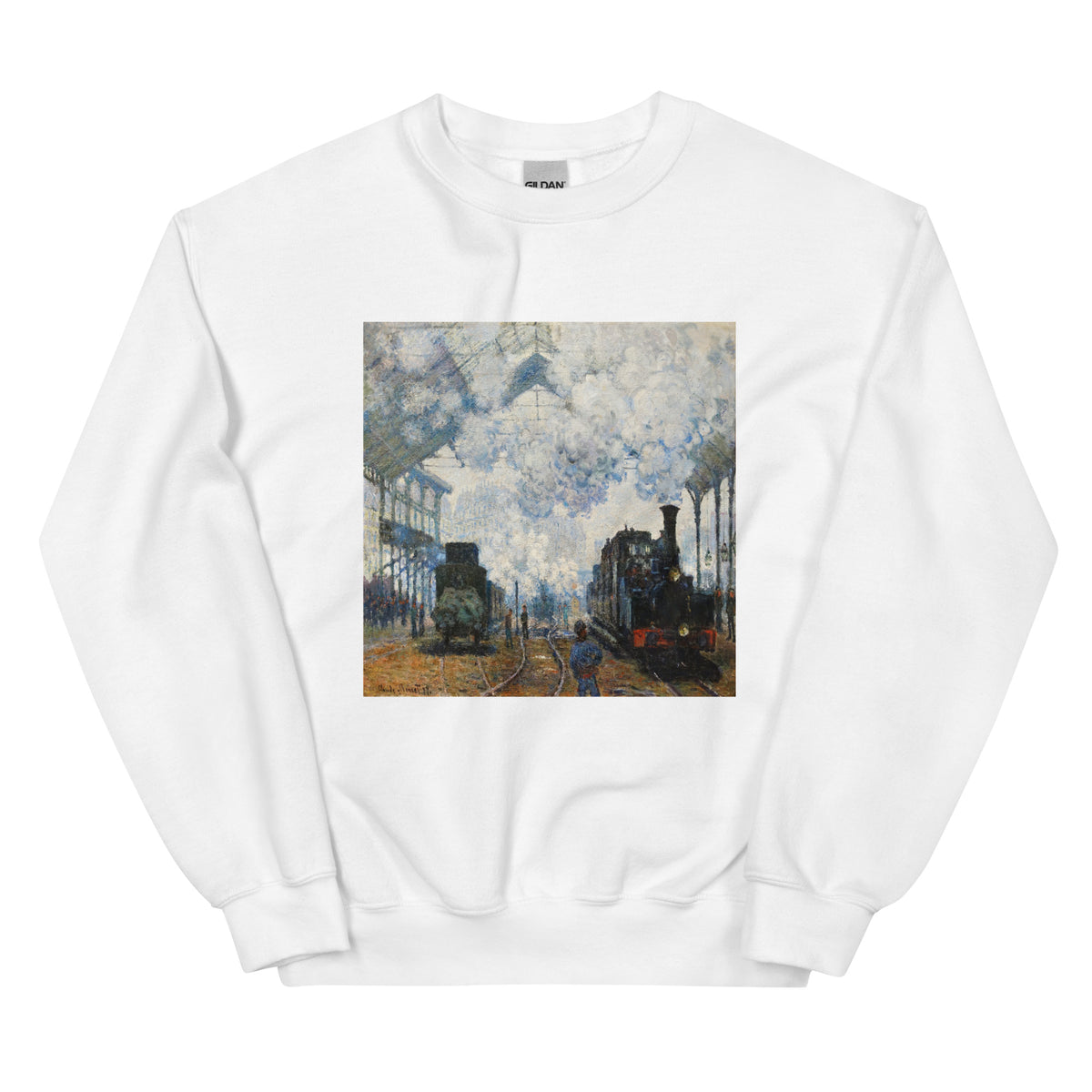 White Sweater Claude Monet S Arrival Of The Normandy Train Famous Painting Essential