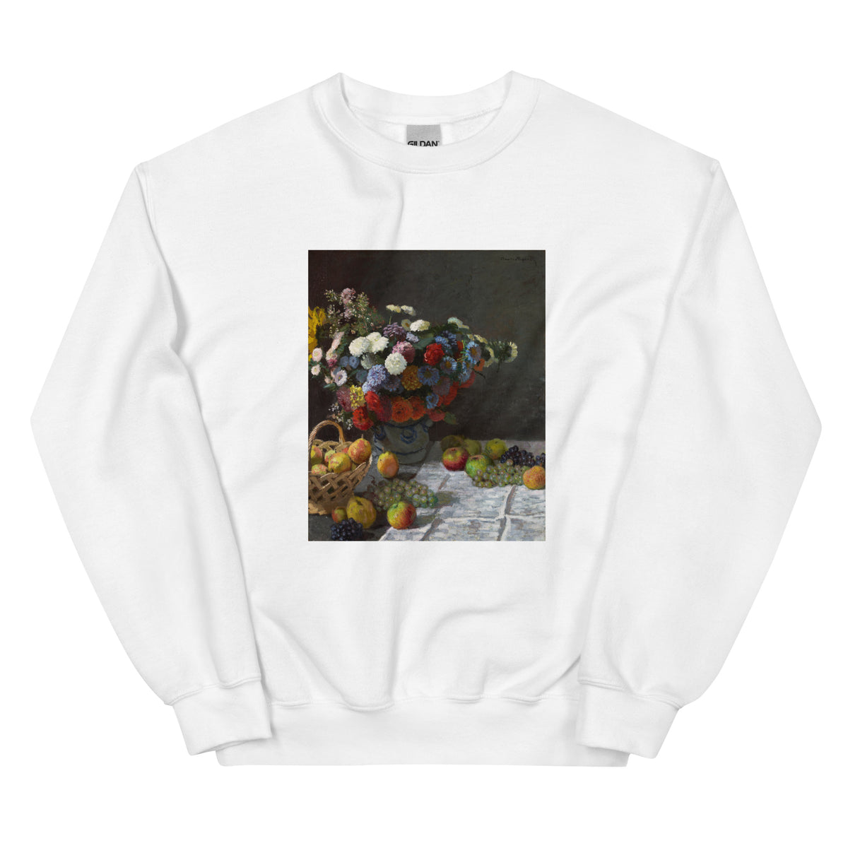White Sweater Still Life With Flowers And Fruit Essential