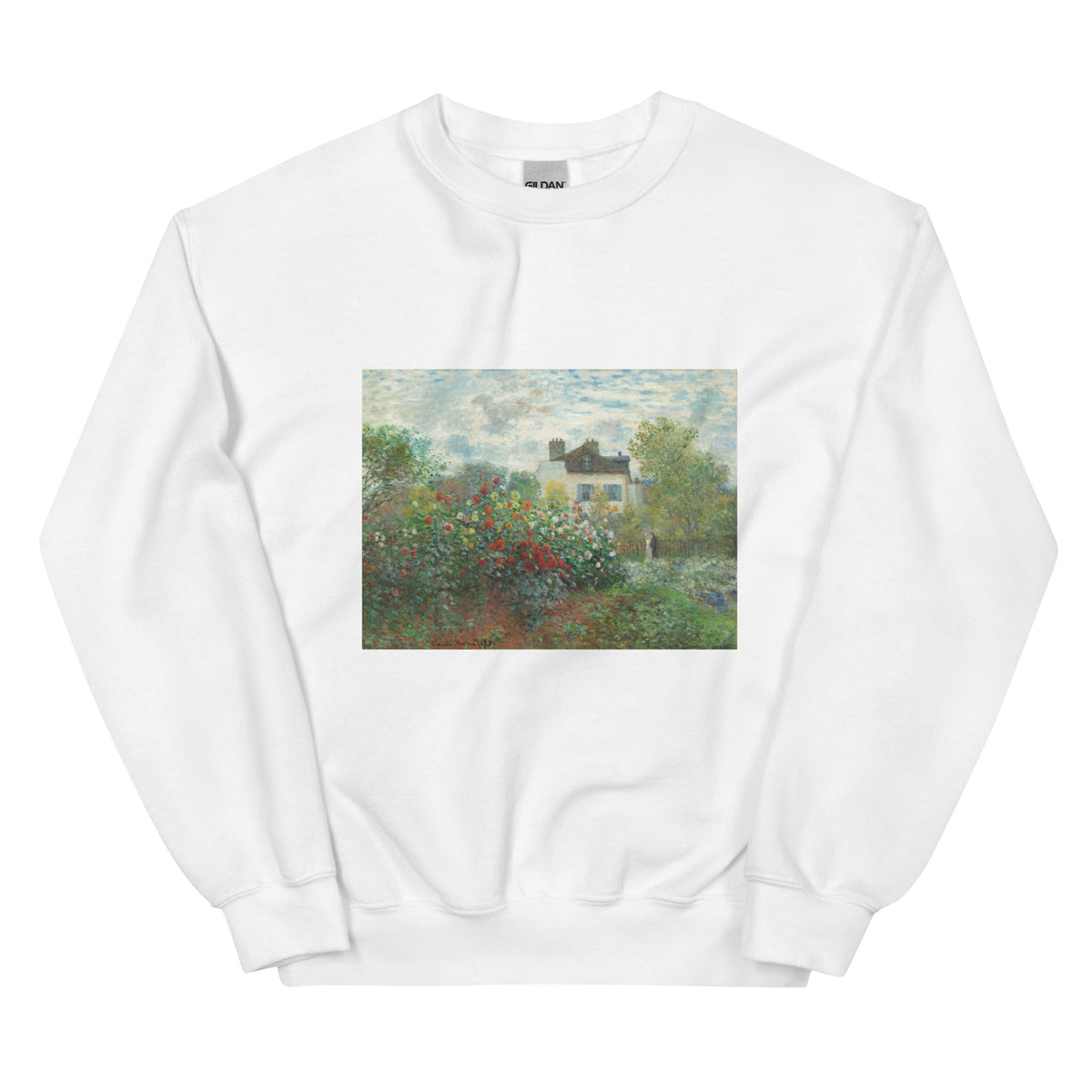 White Sweater The Artist S Garden In Argenteuil A Corner Of The Garden With Dahlias Essential