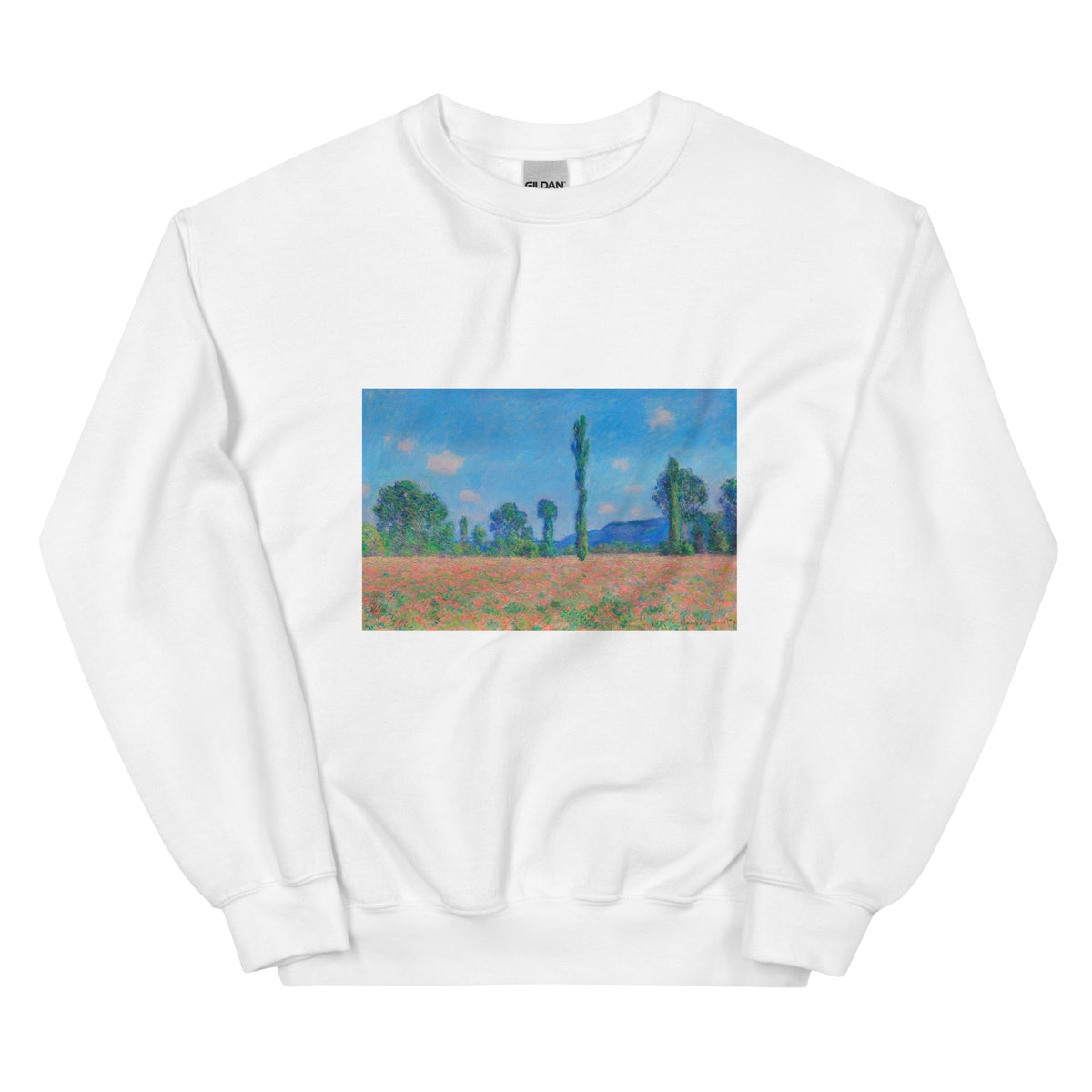 White Sweater Poppy Field Giverny Essential