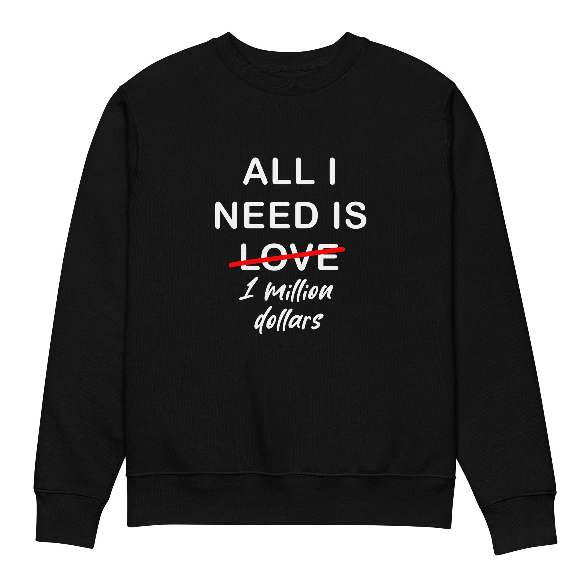 Black Sweater All I Need Is 1 Million Dollars Premium