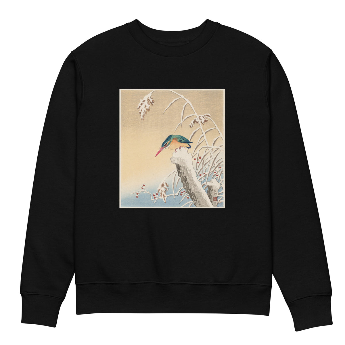 Black Sweater Kingfisher In The Snow - Ohara Koson 1925 Premium