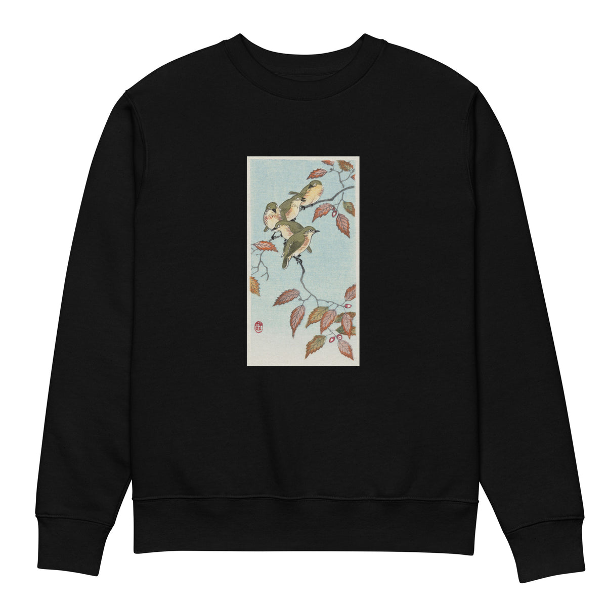 Black Sweater Birds On A Branch - Ohara Koson 1900 Premium