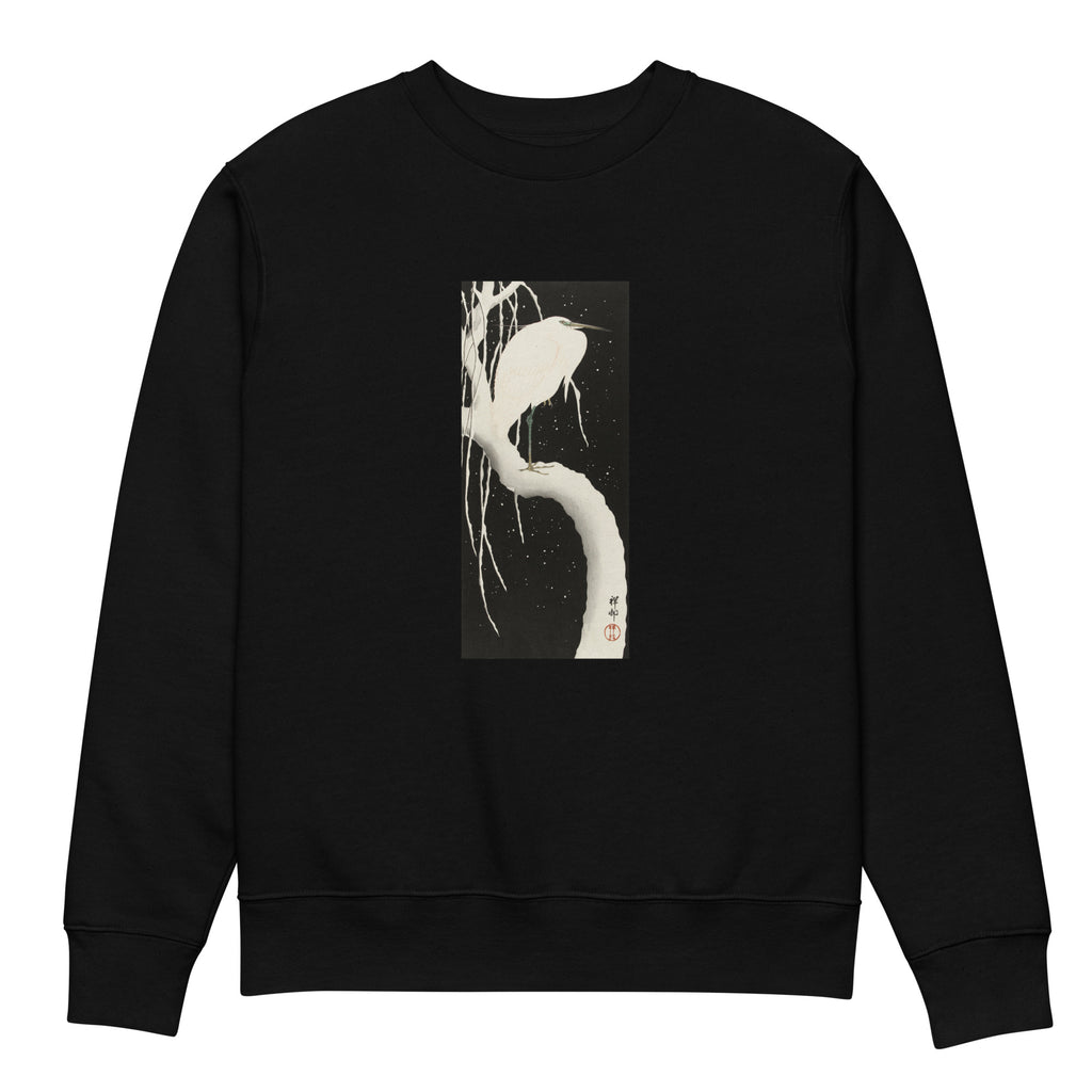 Black Sweater Heron In Snow Premium