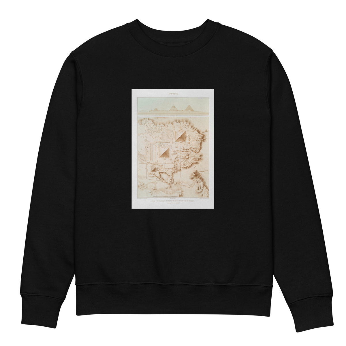 Black Sweater Topographic Map Of Part Of The Memphite Necropolis Pyramids Of Giza Premium