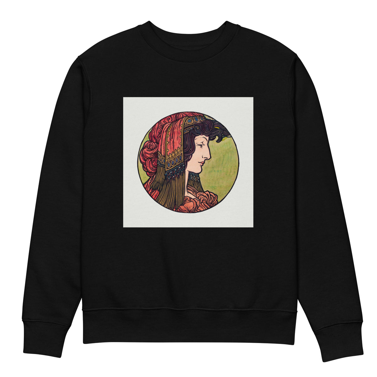 Black Sweater Stained Glass Fouquet Mucha IV Premium