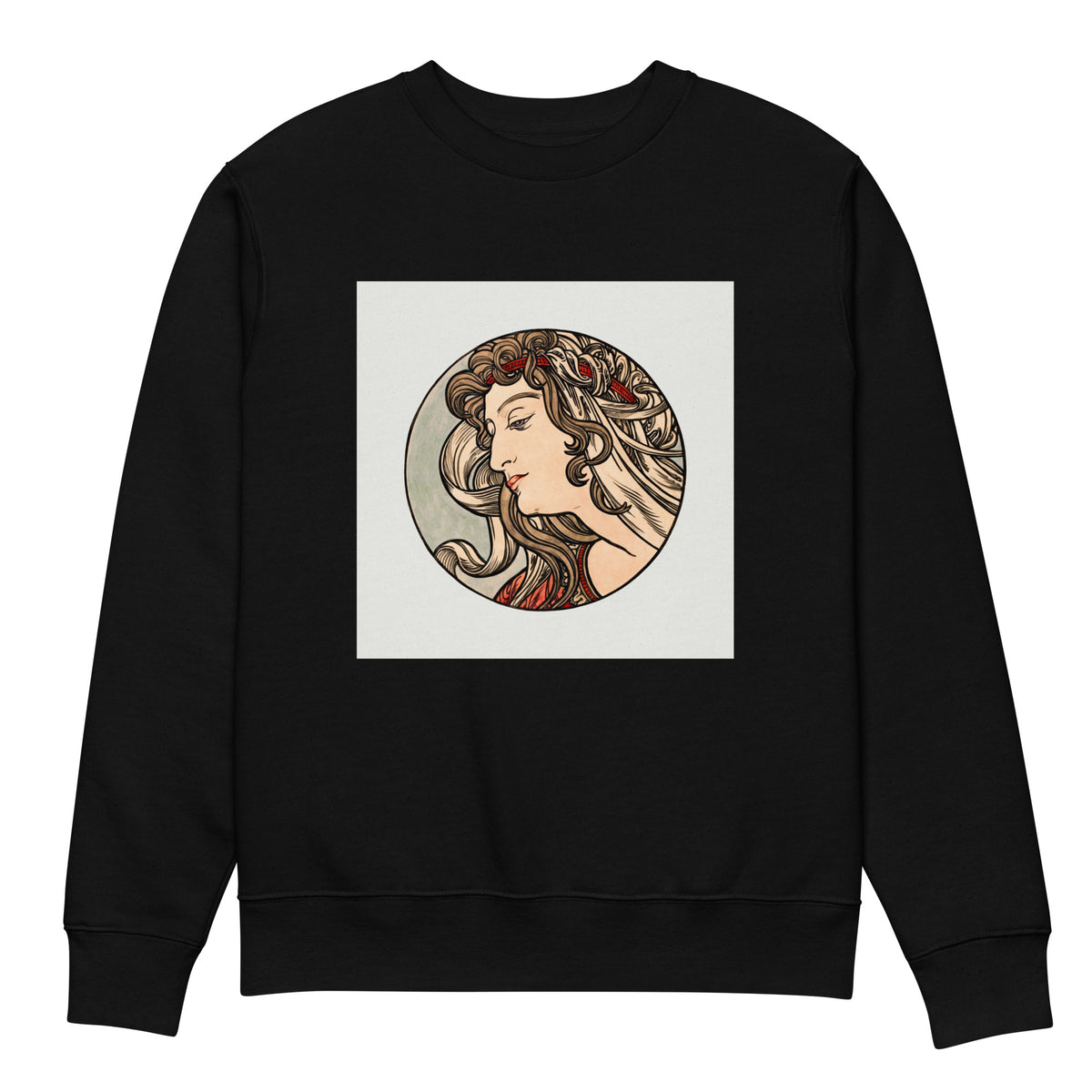 Black Sweater Stained Glass Fouquet Mucha V Premium
