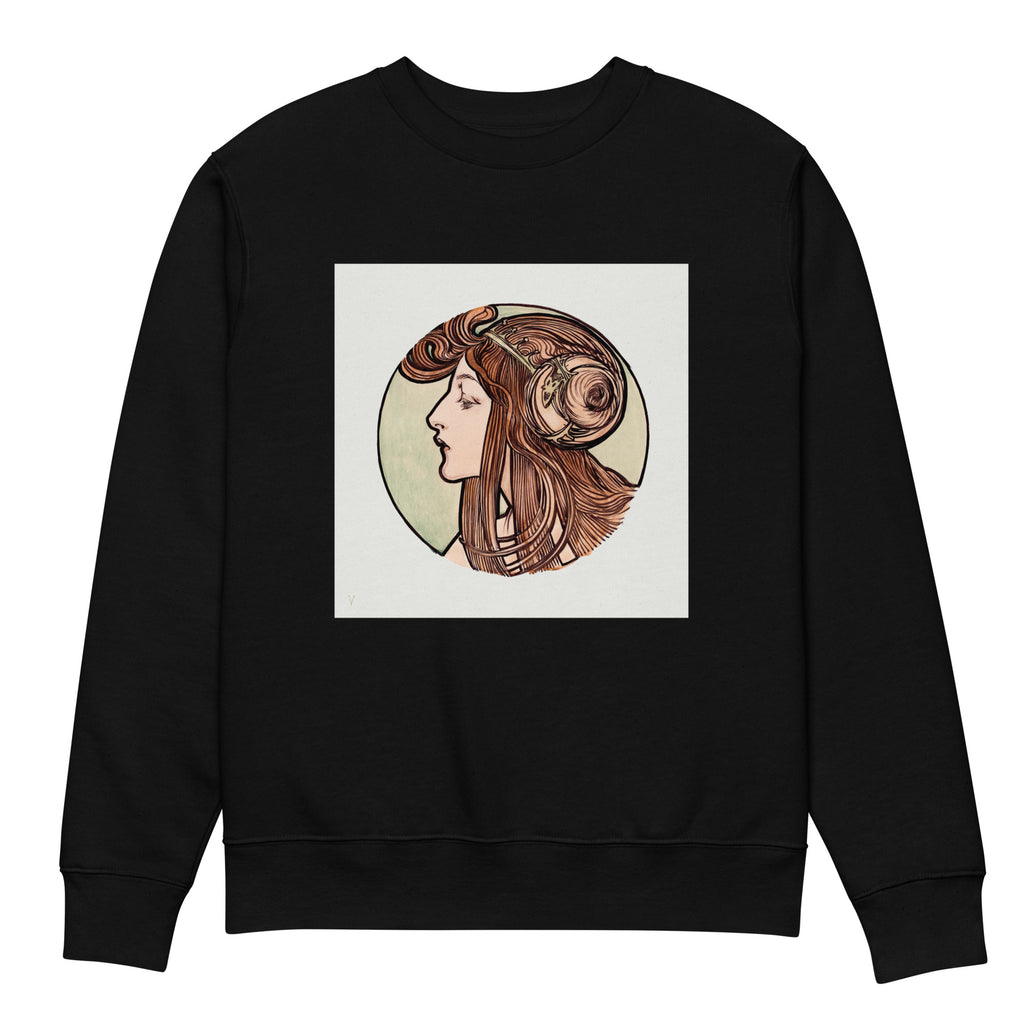 Black Sweater Stained Glass Fouquet Mucha VII Premium