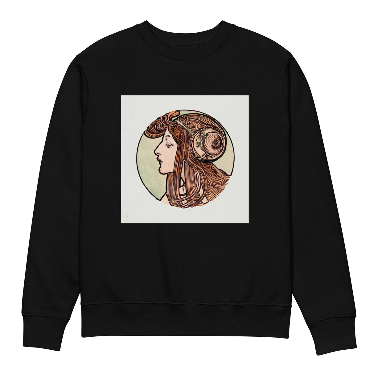 Black Sweater Stained Glass Fouquet Mucha VII Premium