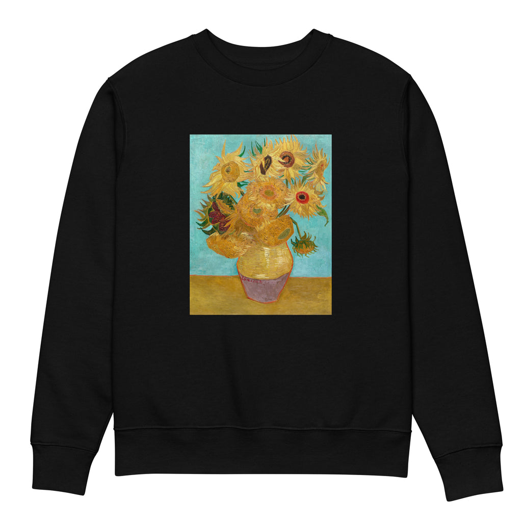 Black Sweater Vincent Van Gogh S Vase With Twelve Sunflowers Famous Painting Premium