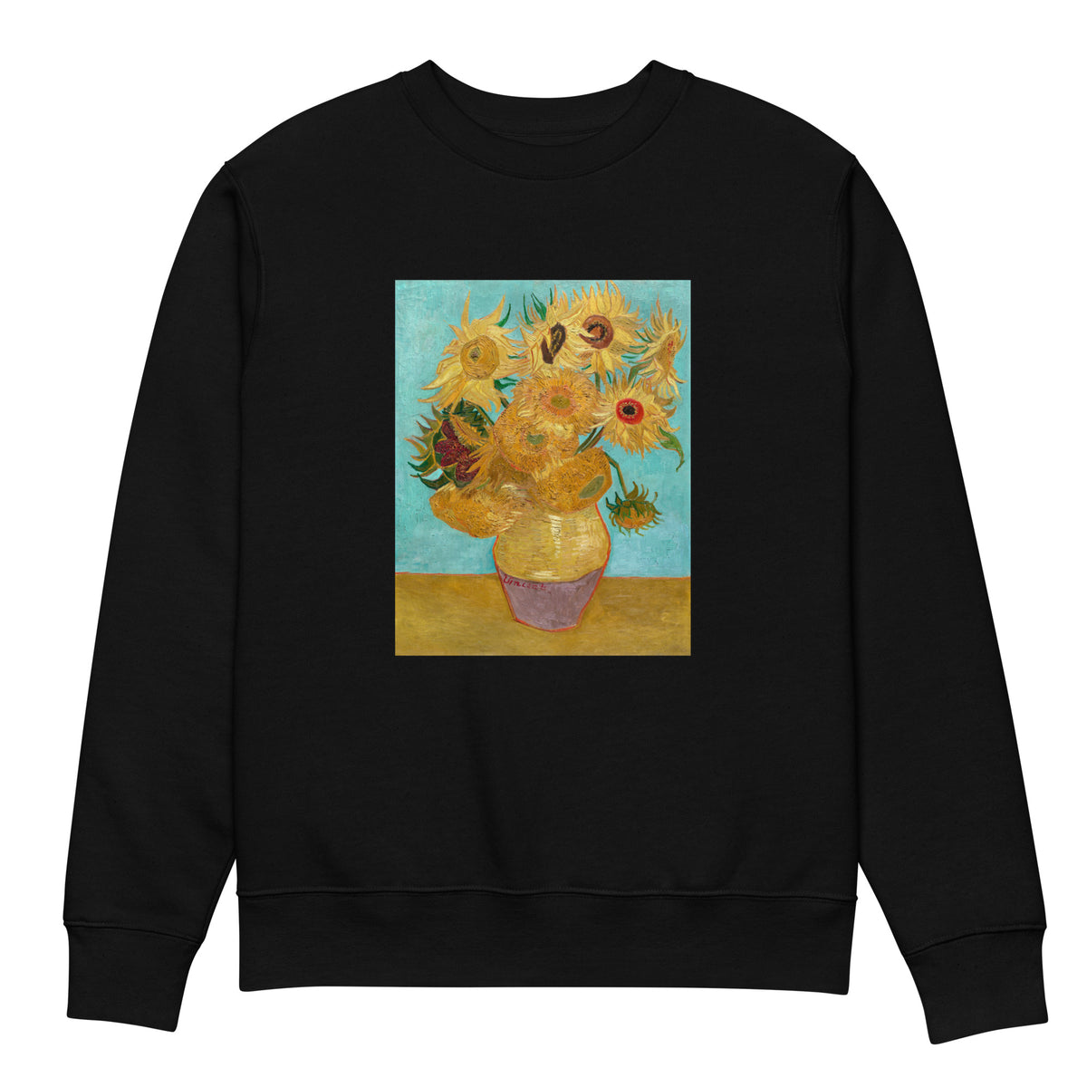 Black Sweater Vincent Van Gogh S Vase With Twelve Sunflowers Famous Painting Premium