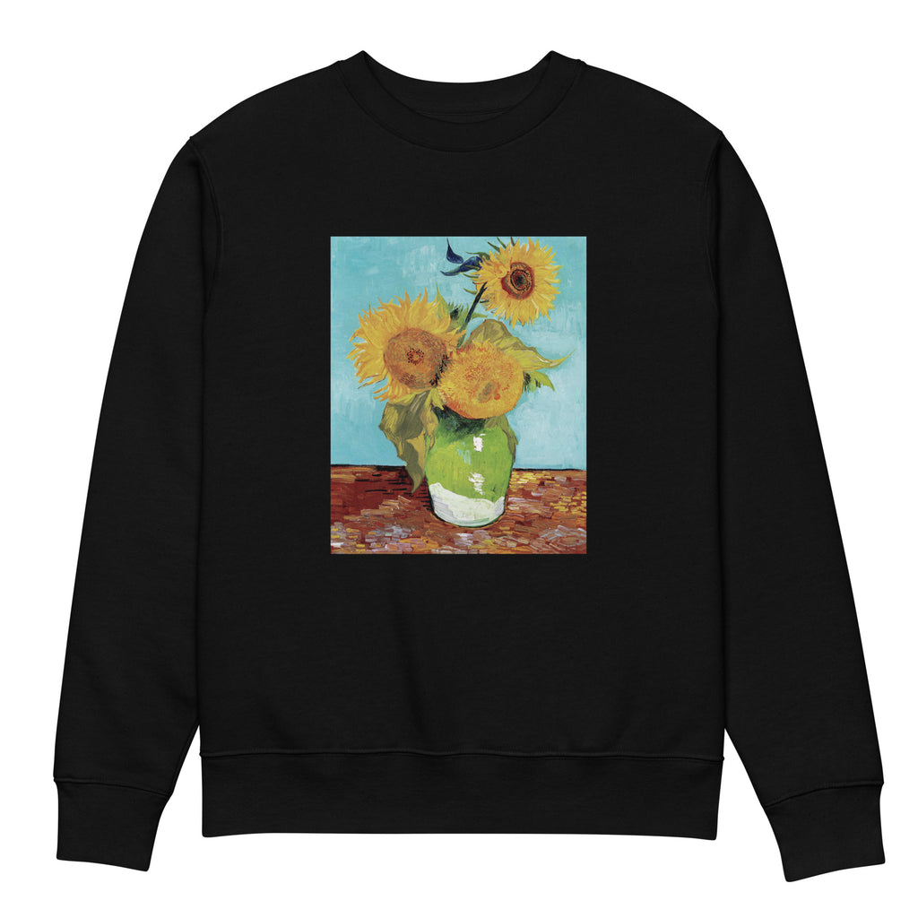 Black Sweater Vincent Van Gogh S Vase With Three Sunflowers Famous Painting Premium