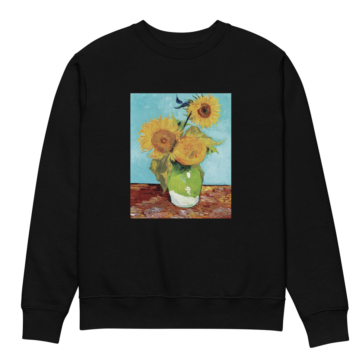 Black Sweater Vincent Van Gogh S Vase With Three Sunflowers Famous Painting Premium