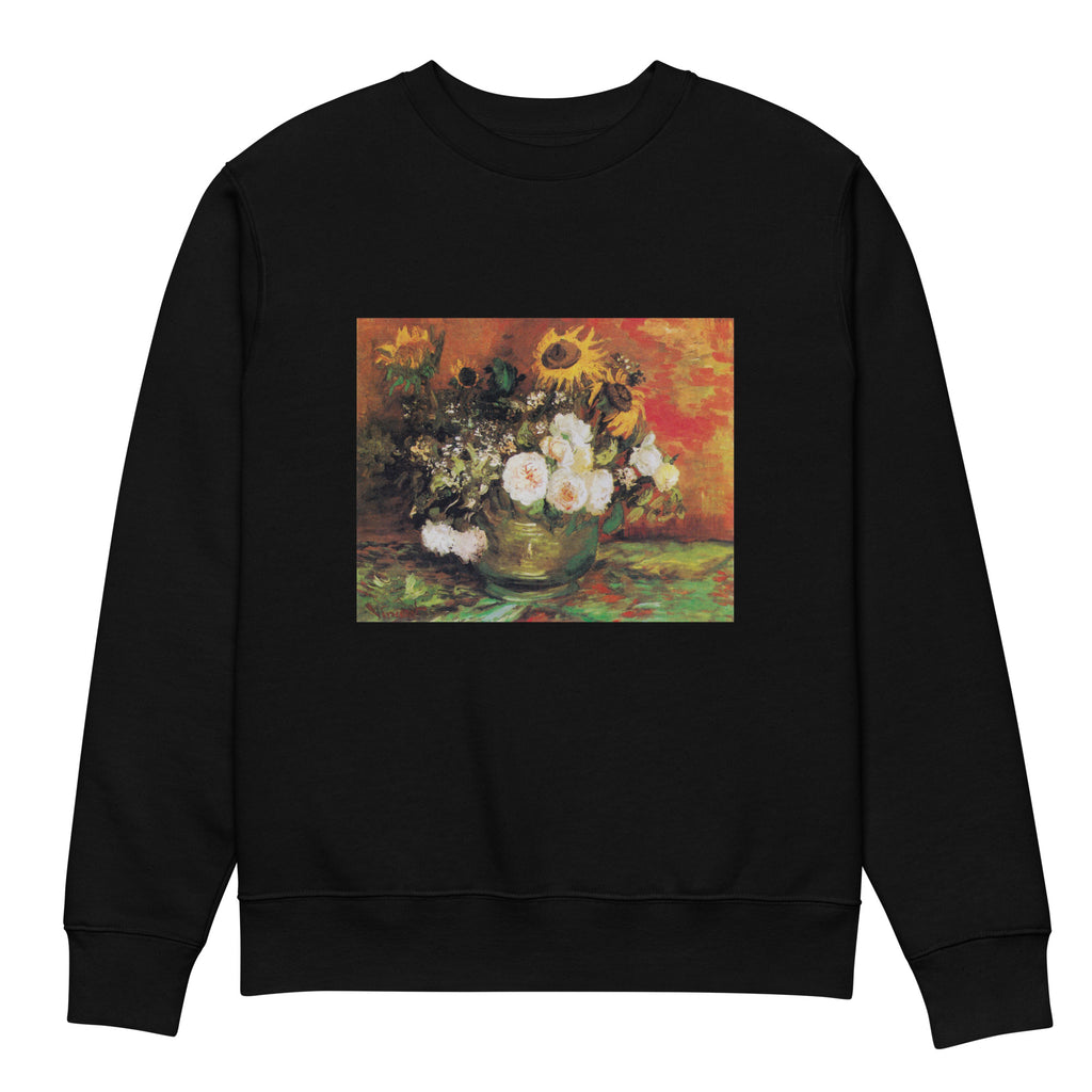 Black Sweater Vincent Van Gogh S Bowl With Sunflowers Roses And Other Flowers Famous Painting Premium