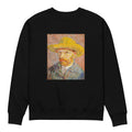 Black Sweater Self-Portrait With A Straw Hat Premium
