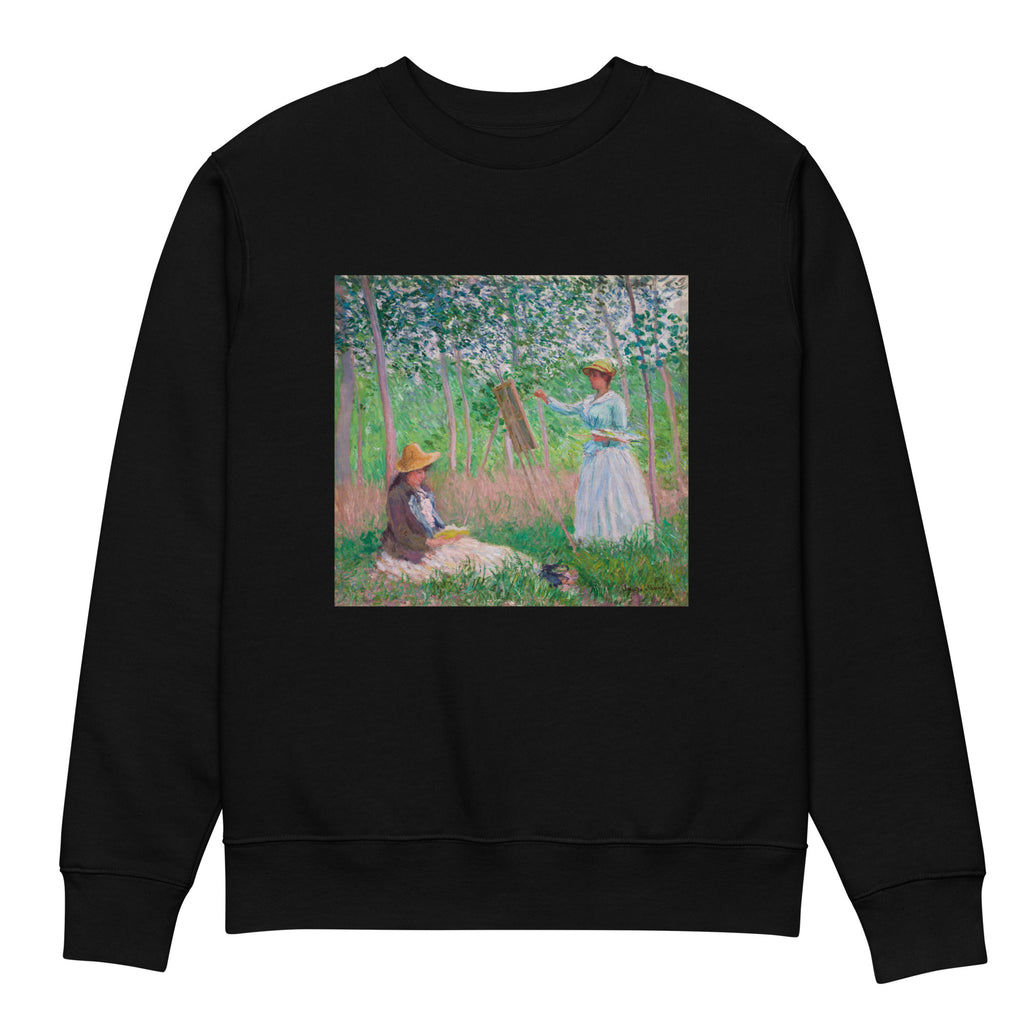 Black Sweater In The Woods At Giverny Blanche Hoschede At Her Easel With Suzanne Hoschede Reading Premium