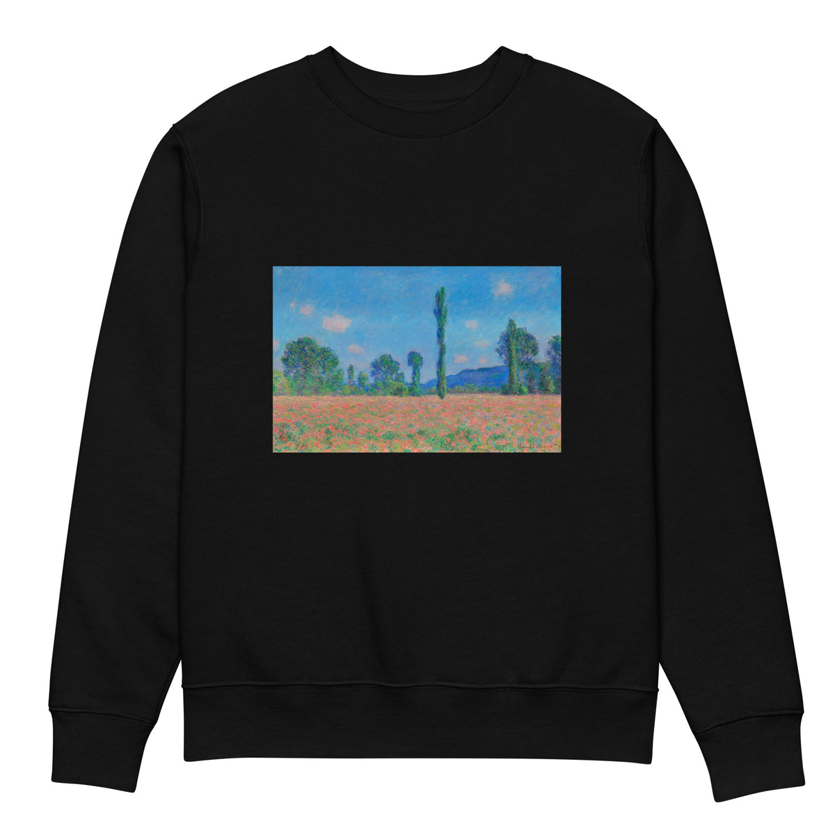 Black Sweater Poppy Field Giverny Premium