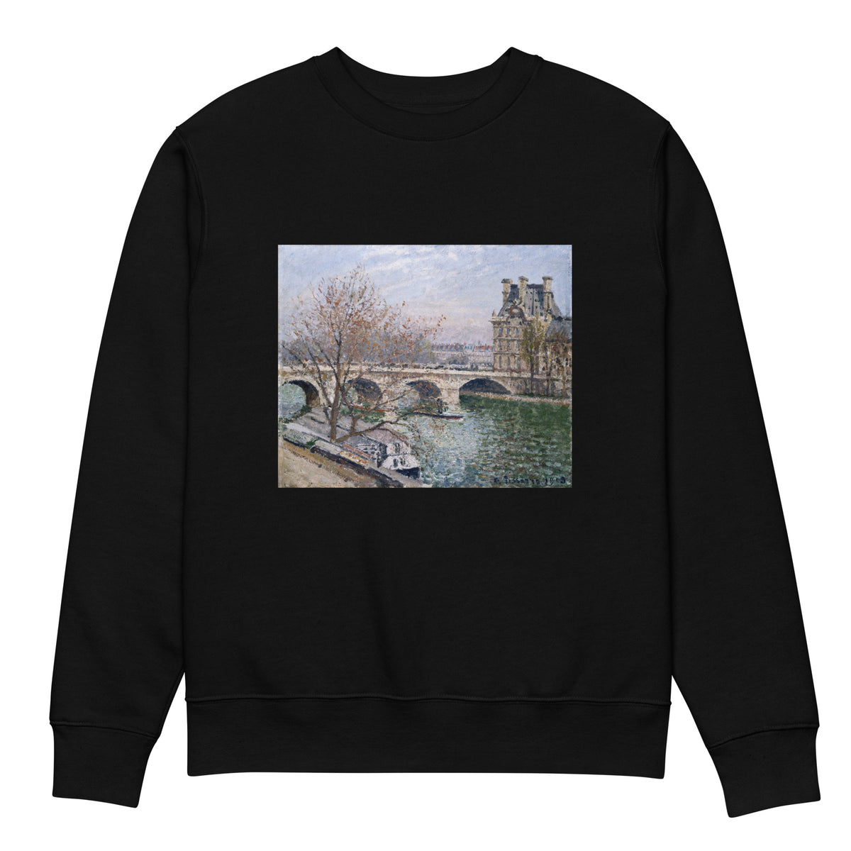 Black Sweater The Pont Royal And The Pavillon De Flore Premium