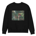 Black Sweater Woman Bathing Her Feet In A Brook Premium