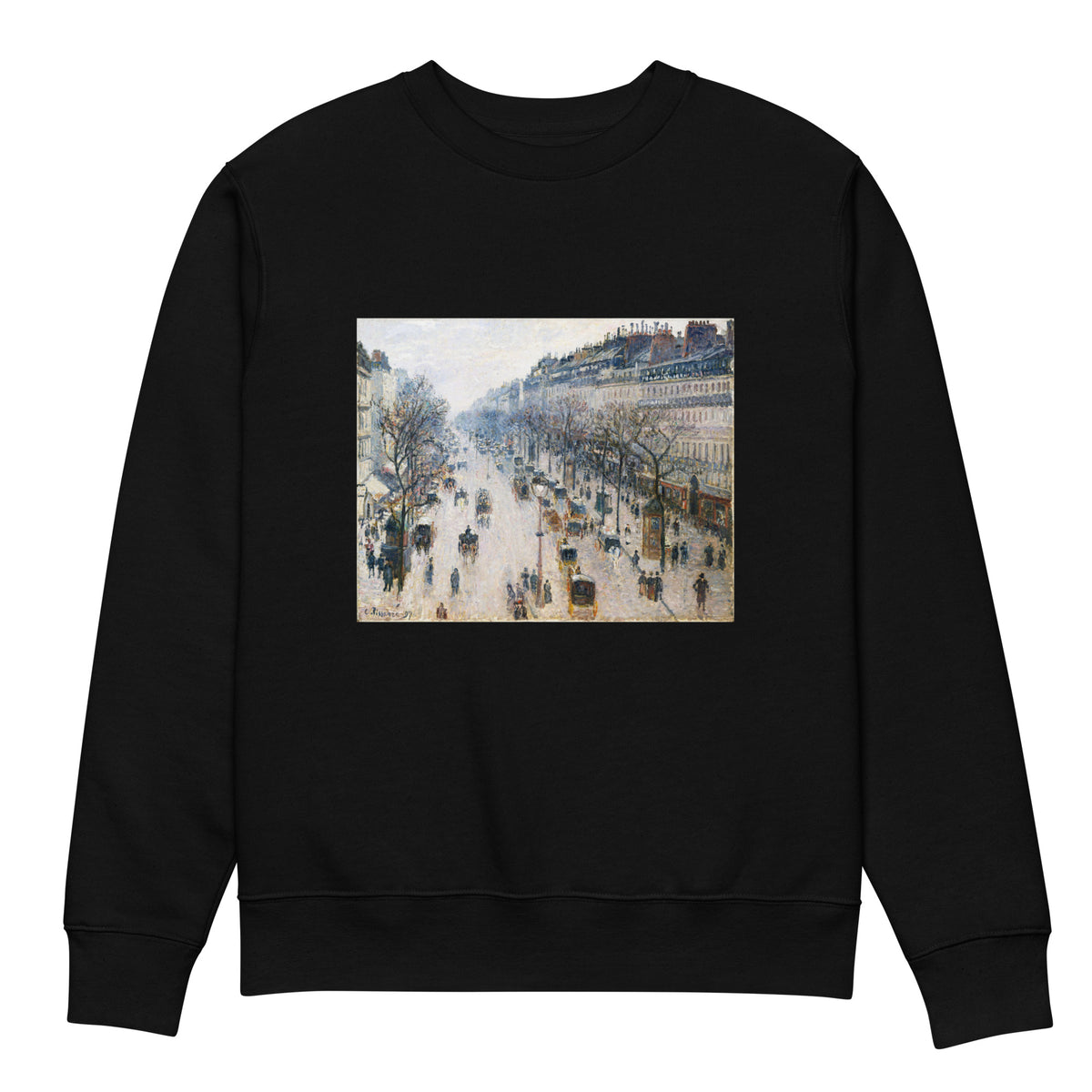 Black Sweater The Boulevard Montmartre On A Winter Morning Premium