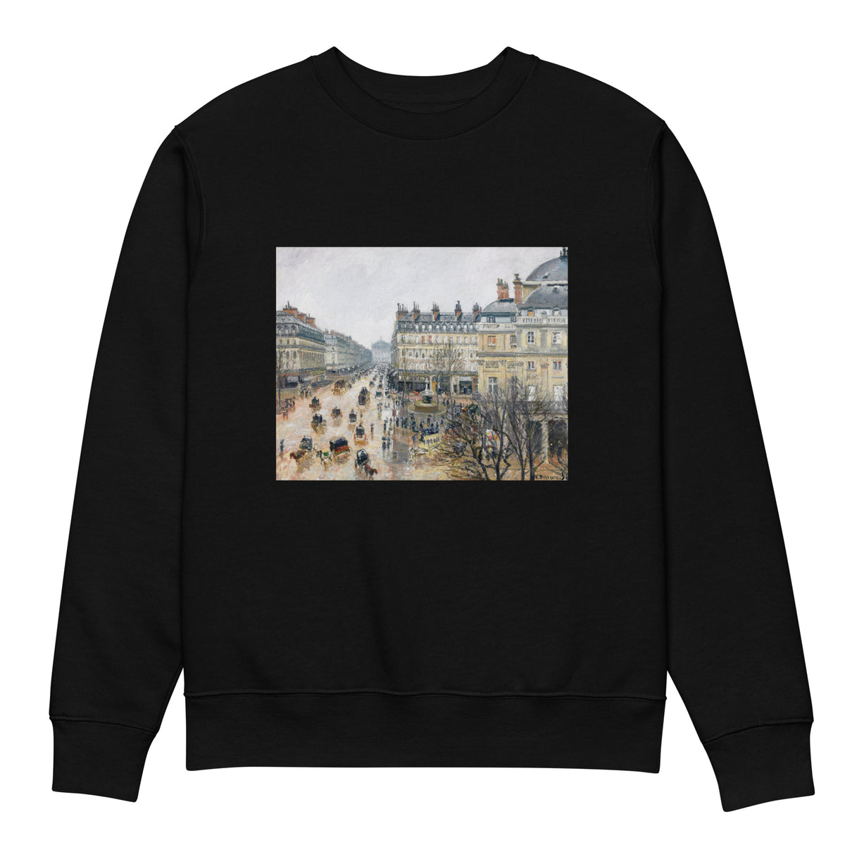 Black Sweater French Theater Square Paris Painting In High Resolution Premium