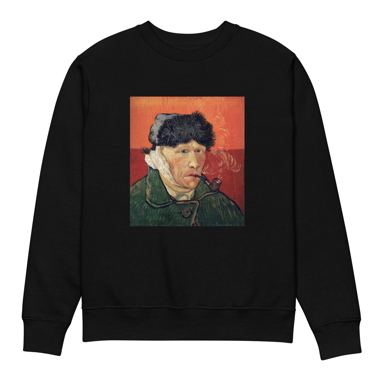Black Sweater Self Portrait With Bandaged Ear And Pipe Vincent Van Gogh 1889 Premium