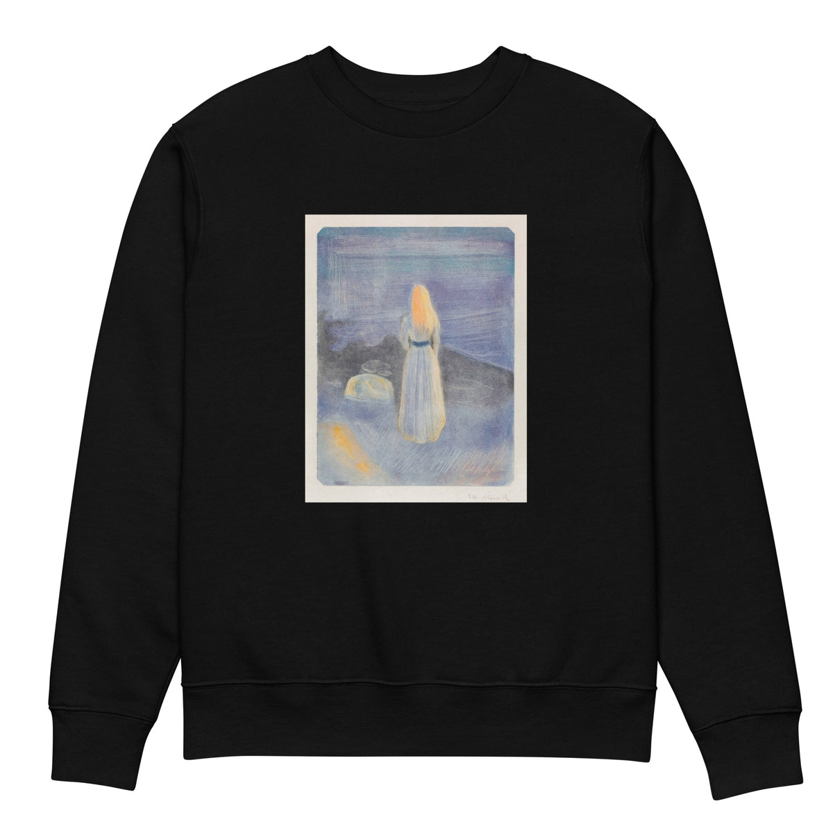 Black Sweater Young Woman On The Beach Premium