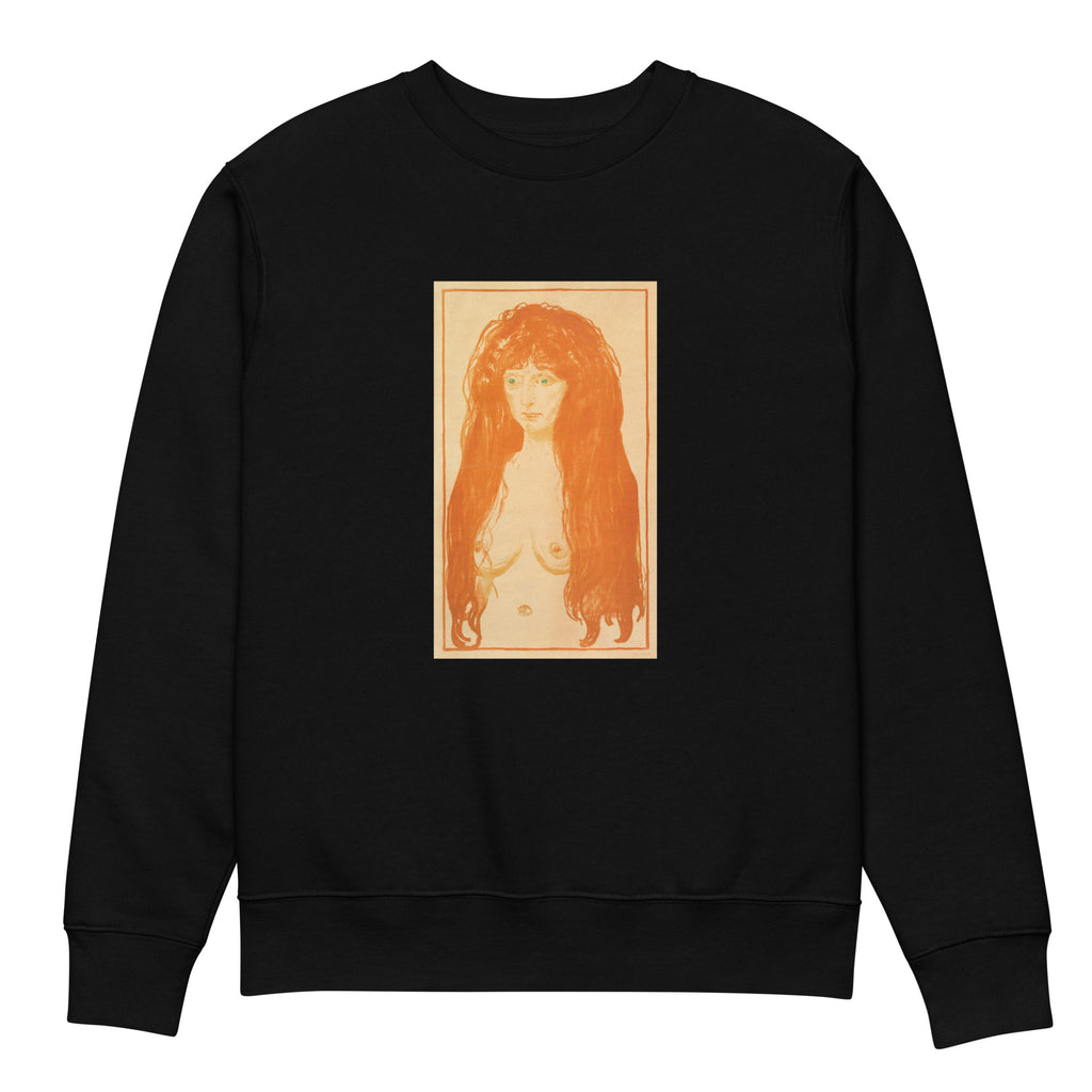 Black Sweater The Sin Woman With Red Hair And Green Eyes Premium