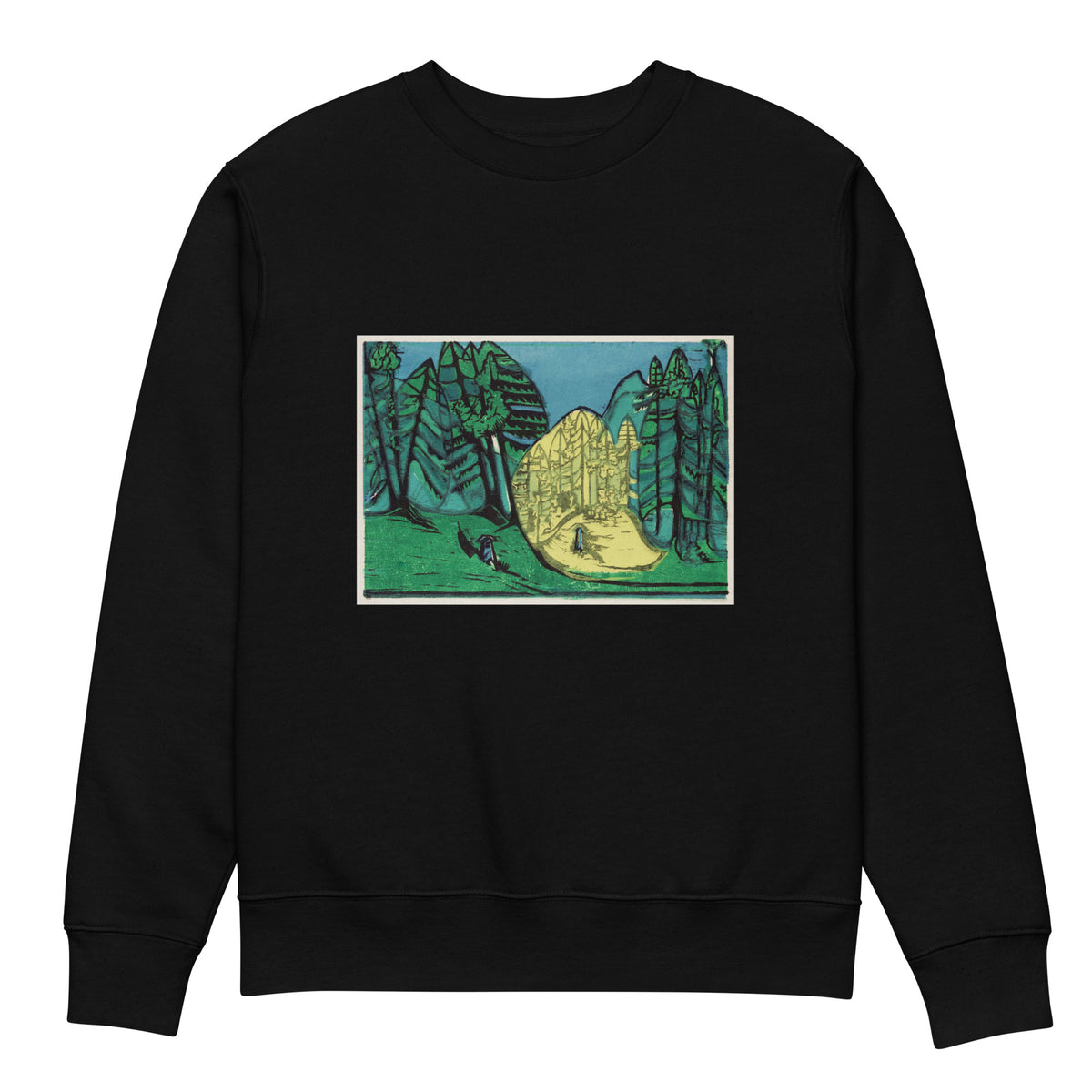 Black Sweater Cemetery In The Forest Print Premium