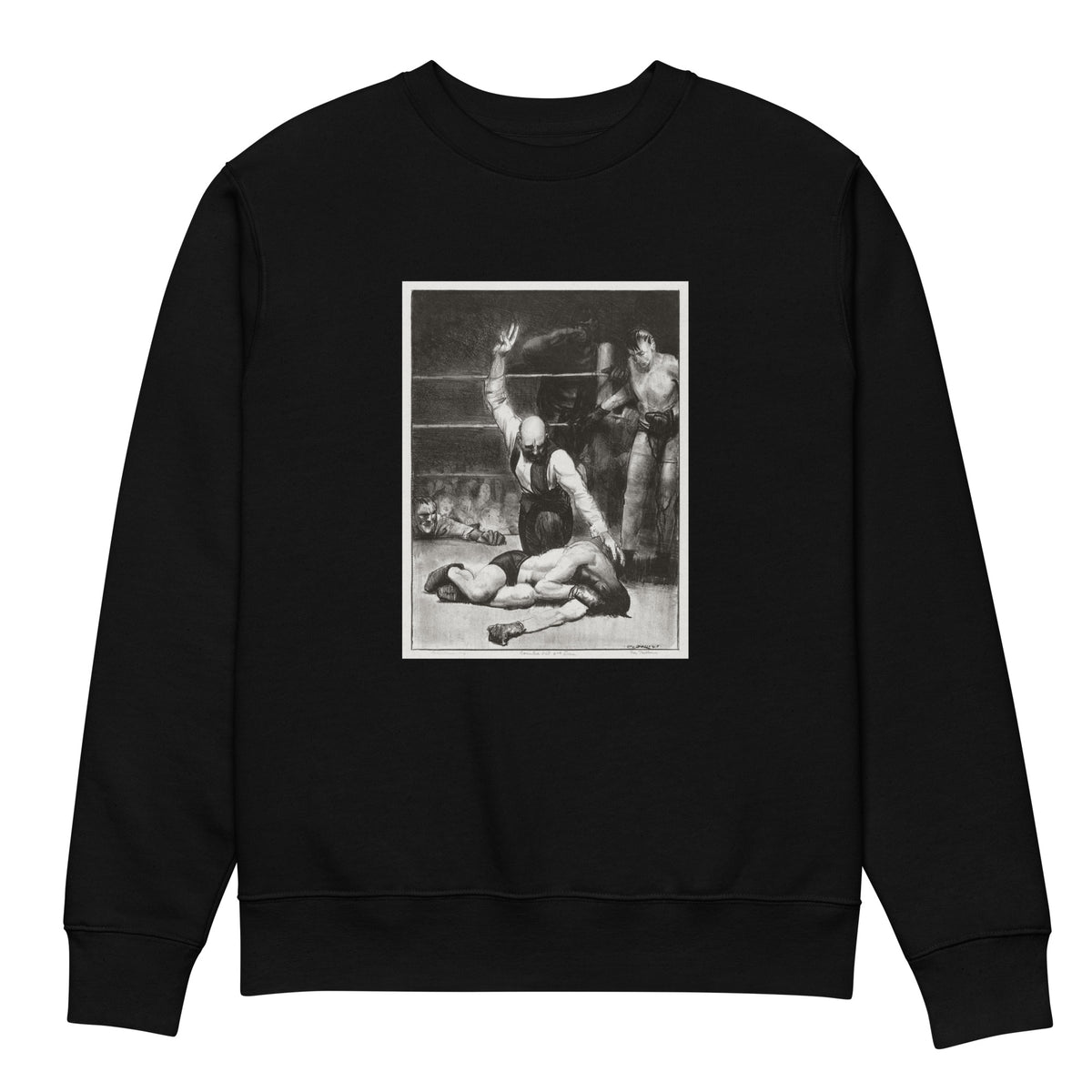 Black Sweater Counted Out Second Stone Print Premium