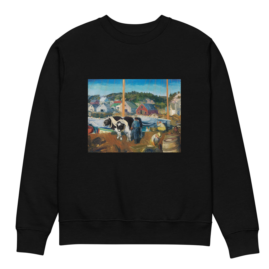 Black Sweater Ox Team Wharf At Matinicus Print Premium