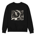 Black Sweater Two Mythical Animals Print Premium
