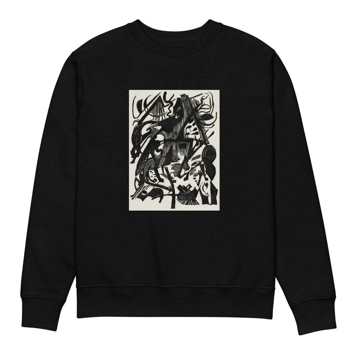 Black Sweater Birth Of The Wolves Print Premium